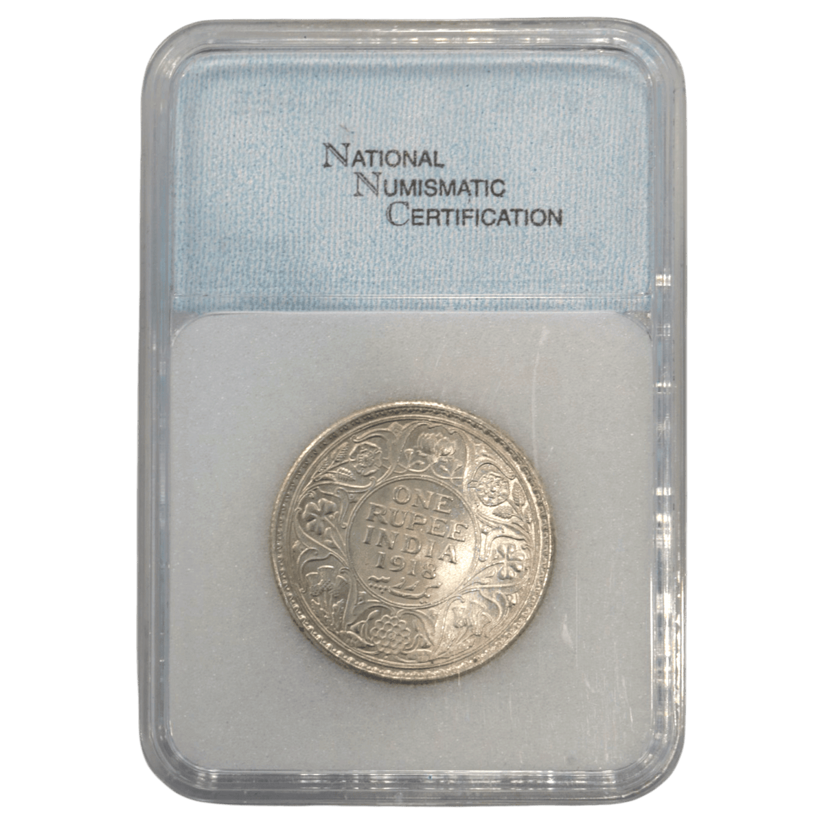 インド 1ルピー銀貨 1913年 ジョージ5世 NNC MS65 - NJ BUYER'S MARKETPLACE