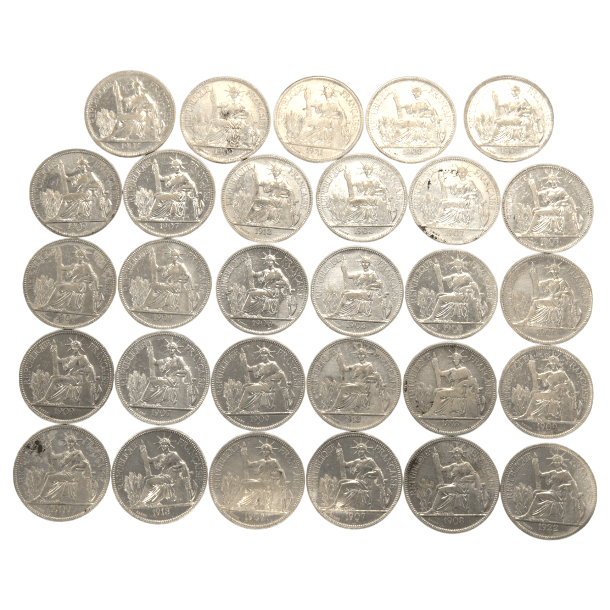 仏領インドシナ ピアストル銀貨 29枚セット - NJ BUYER'S MARKETPLACE