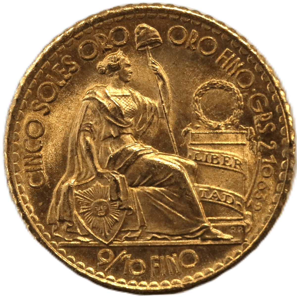 ペルー 5ソル金貨 1960年 リバティ - NJ BUYER'S MARKETPLACE