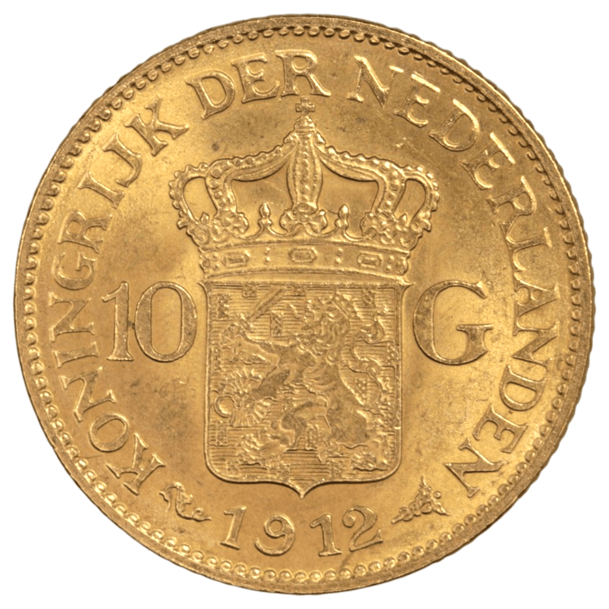 オランダ 10グルテン金貨 1912年 ウィルヘルミナ - NJ BUYER'S MARKETPLACE