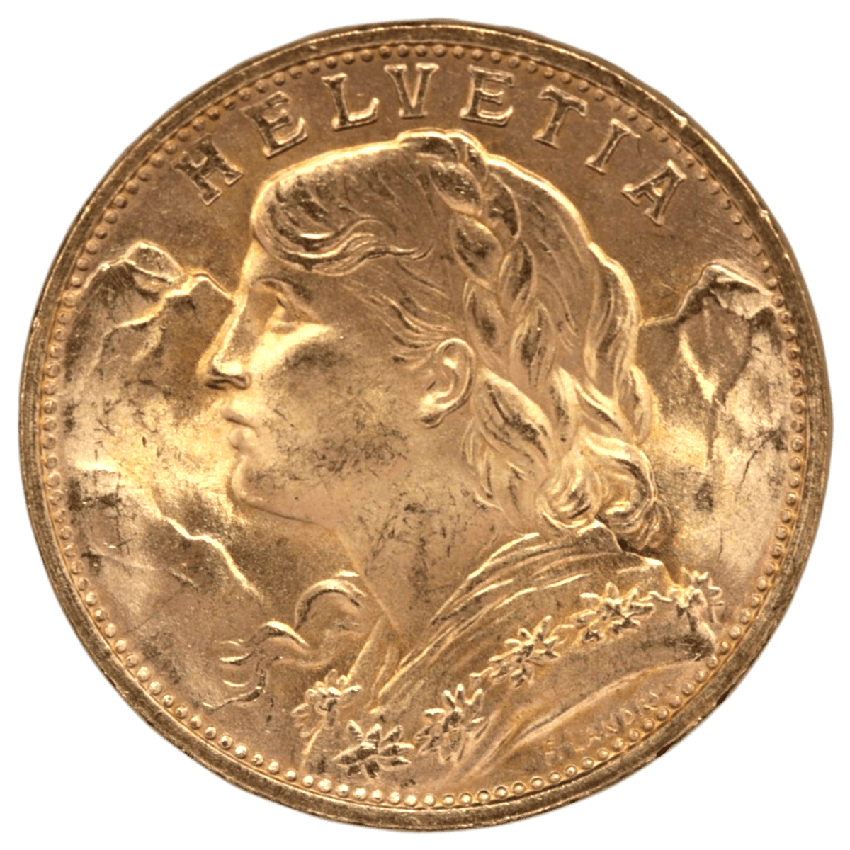 スイス 20フラン金貨 1949年 ヘルヴェティア - NJ BUYER'S MARKETPLACE