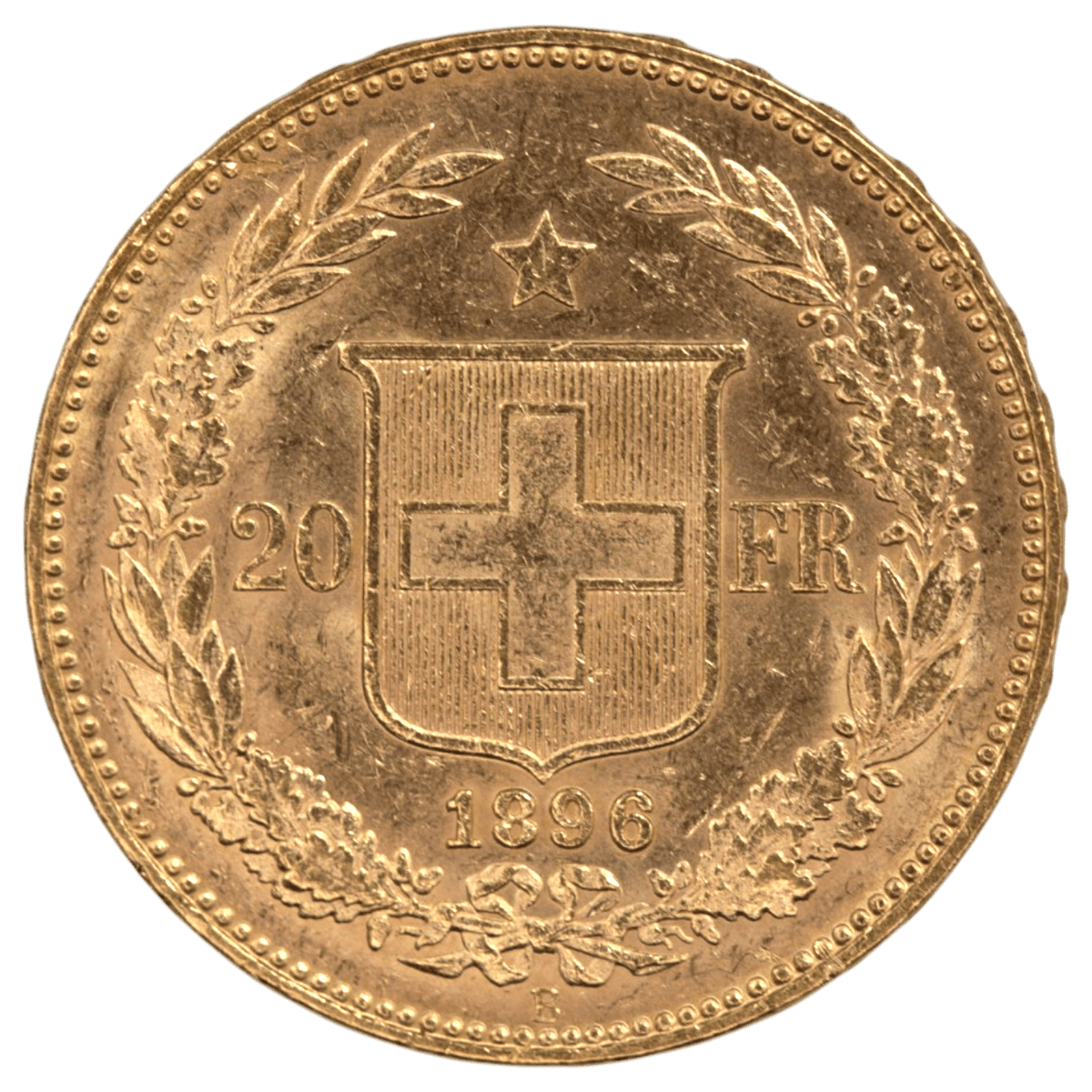 スイス 20フラン金貨 1896年 ヘルヴェティア - NJ BUYER'S MARKETPLACE