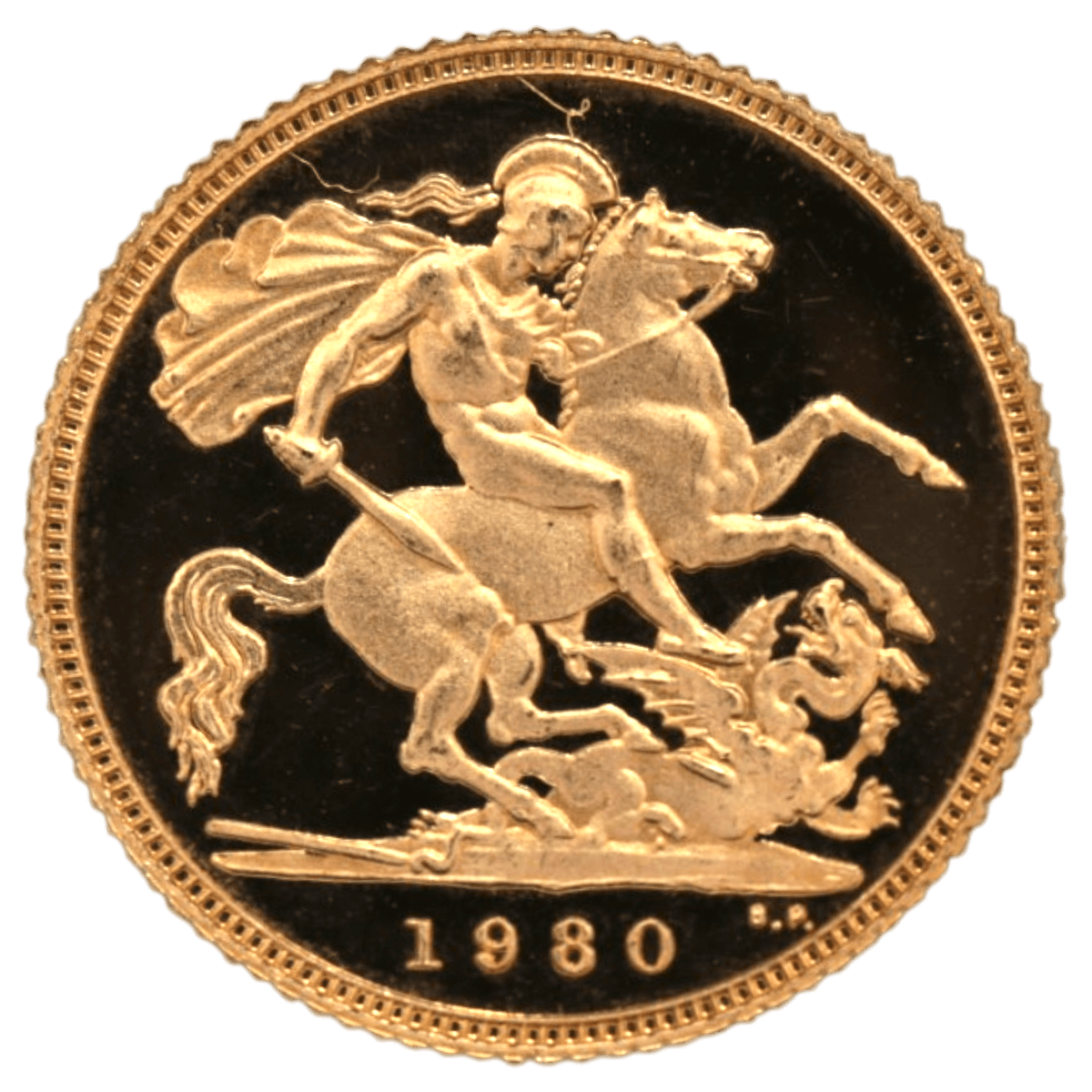 イギリス 1/2ソブリン金貨 1980年 エリザベス2世 プルーフ - NJ BUYER'S MARKETPLACE