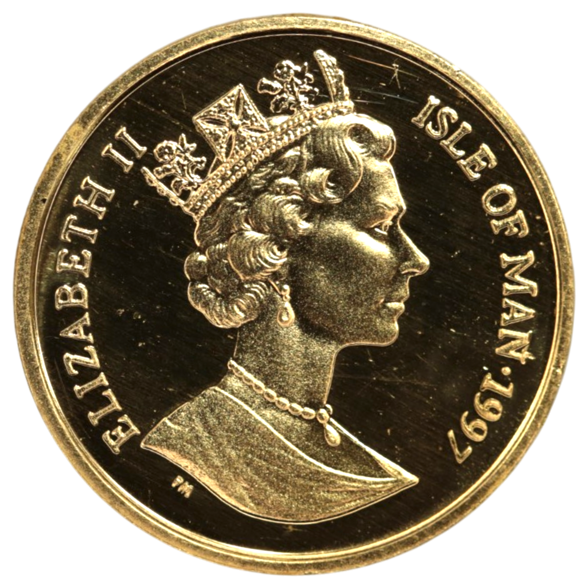 マン島 1/5クラウン金貨 1997年 ロングヘアードスモーク