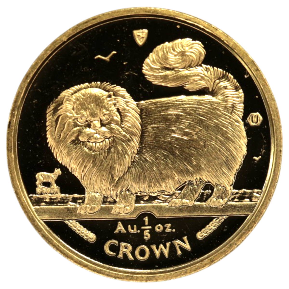 マン島 1/5クラウン金貨 1997年 ロングヘアードスモーク