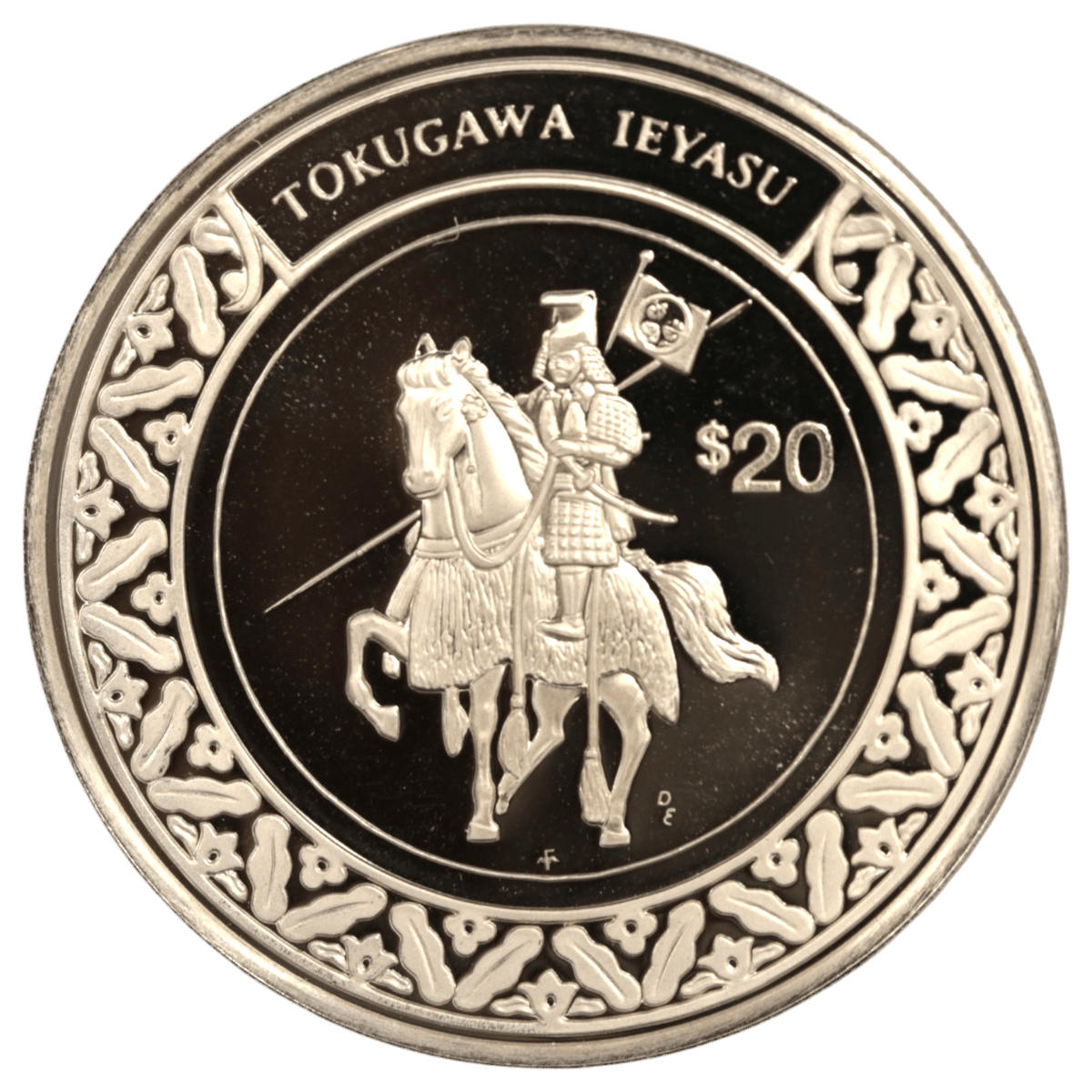 リベリア 20ドル銀貨 1997年 徳川家康 - NJ BUYER'S MARKETPLACE