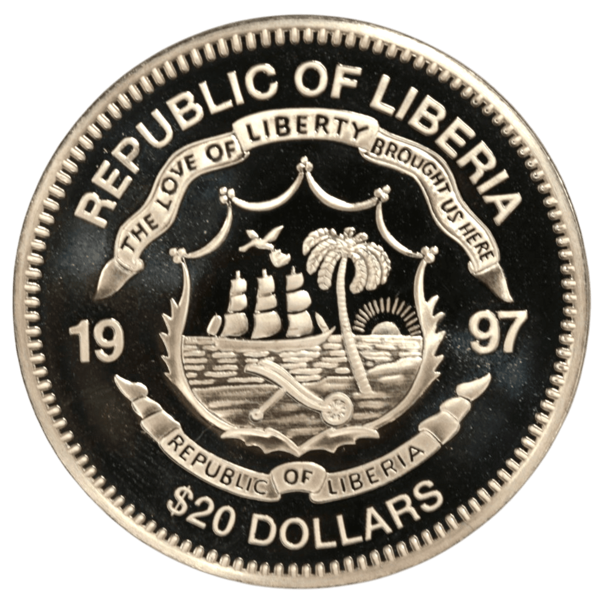 リベリア 20ドル銀貨 1997年 徳川家康 - NJ BUYER'S MARKETPLACE