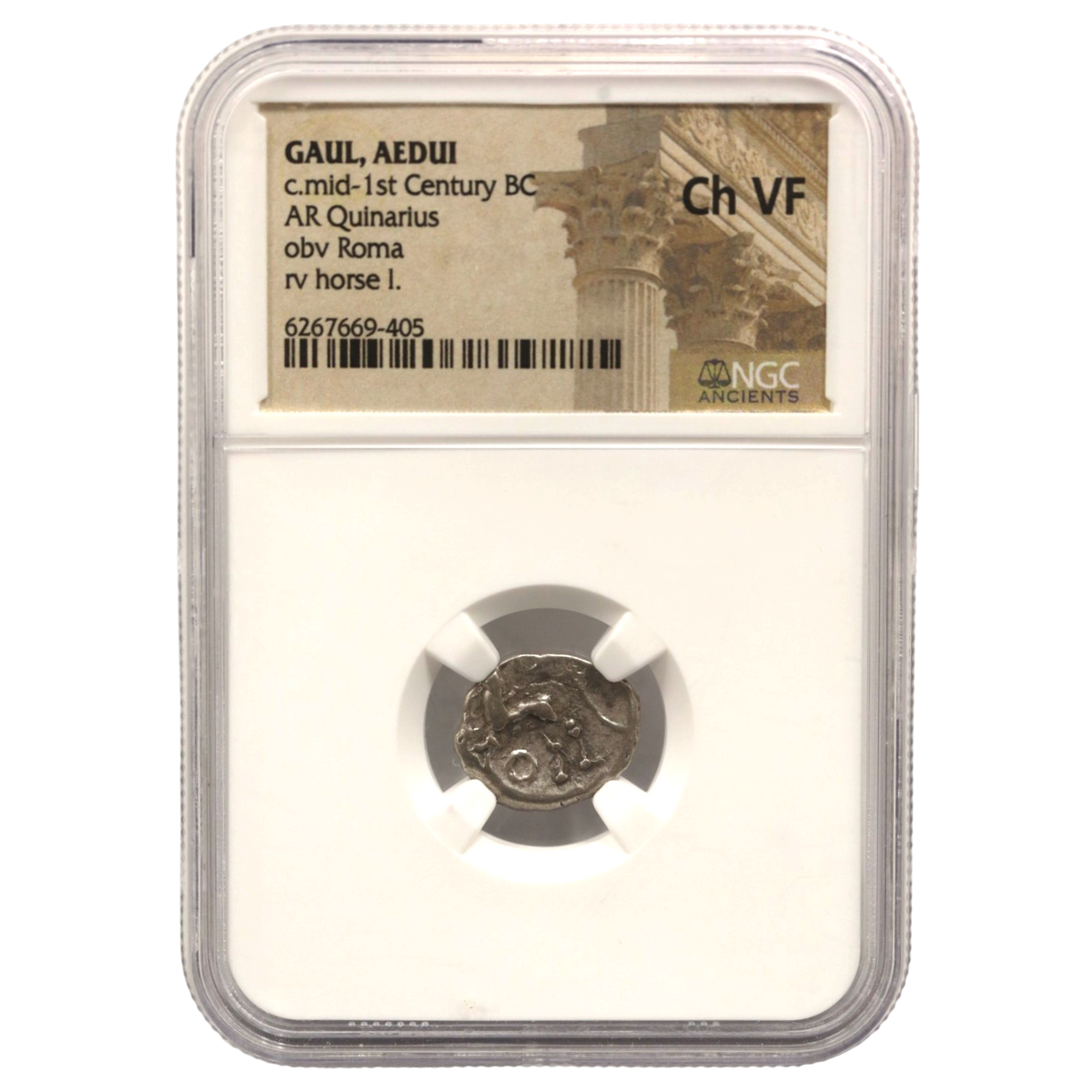 ガリア クィナリウス銀貨 前1世紀中期 アエドゥイ族 NGC Ch-VF - NJ BUYER'S MARKETPLACE