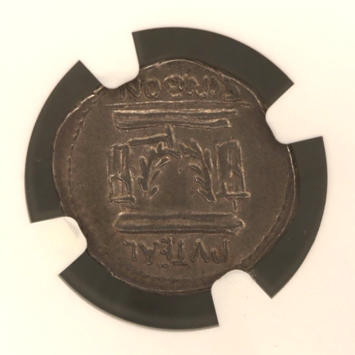 ローマ デナリウス銀貨 前62年頃 ボヌス・エウェントゥス NGC AU 5/5 4/5