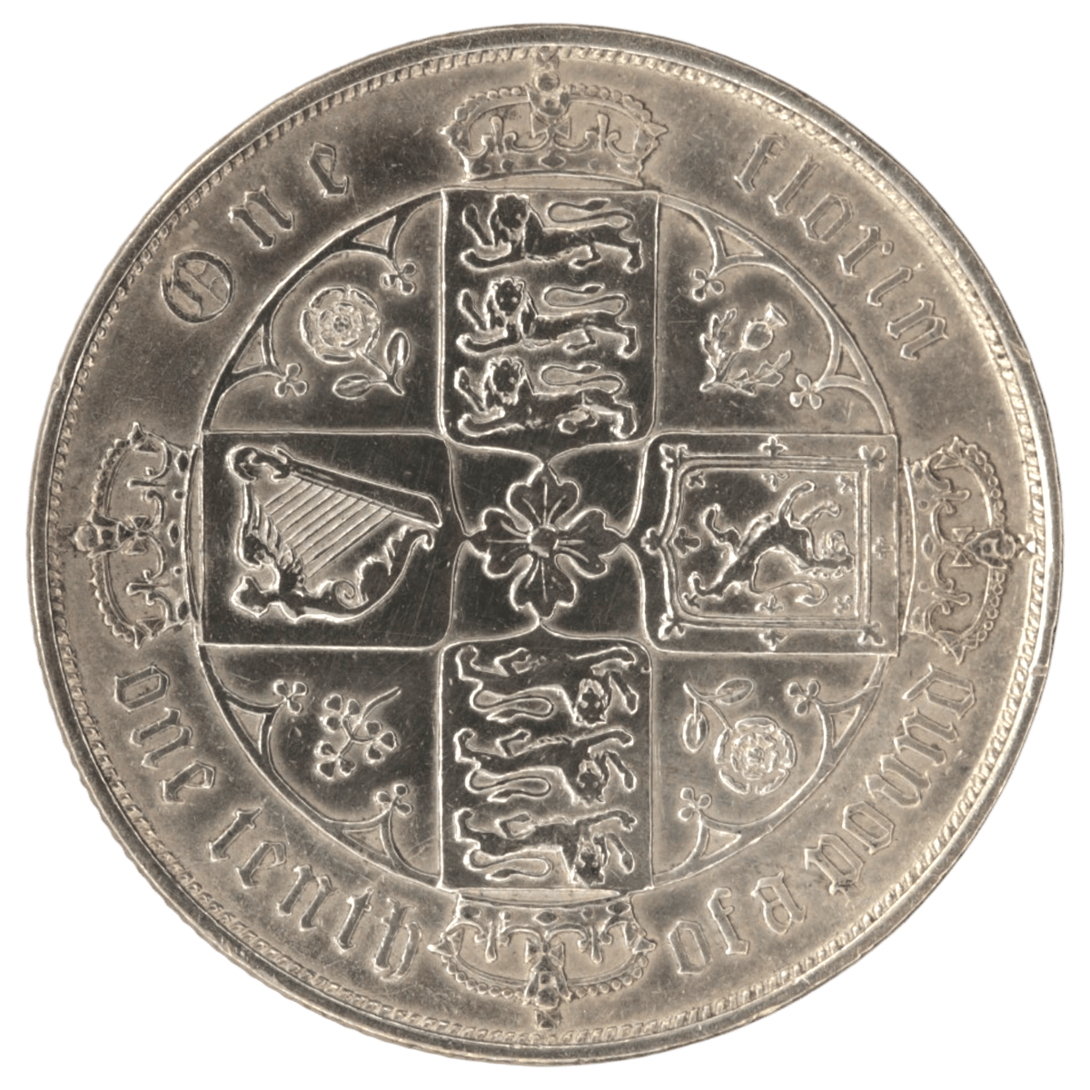 イギリス 1フローリン銀貨 ゴシック・ヴィクトリア - NJ BUYER'S MARKETPLACE