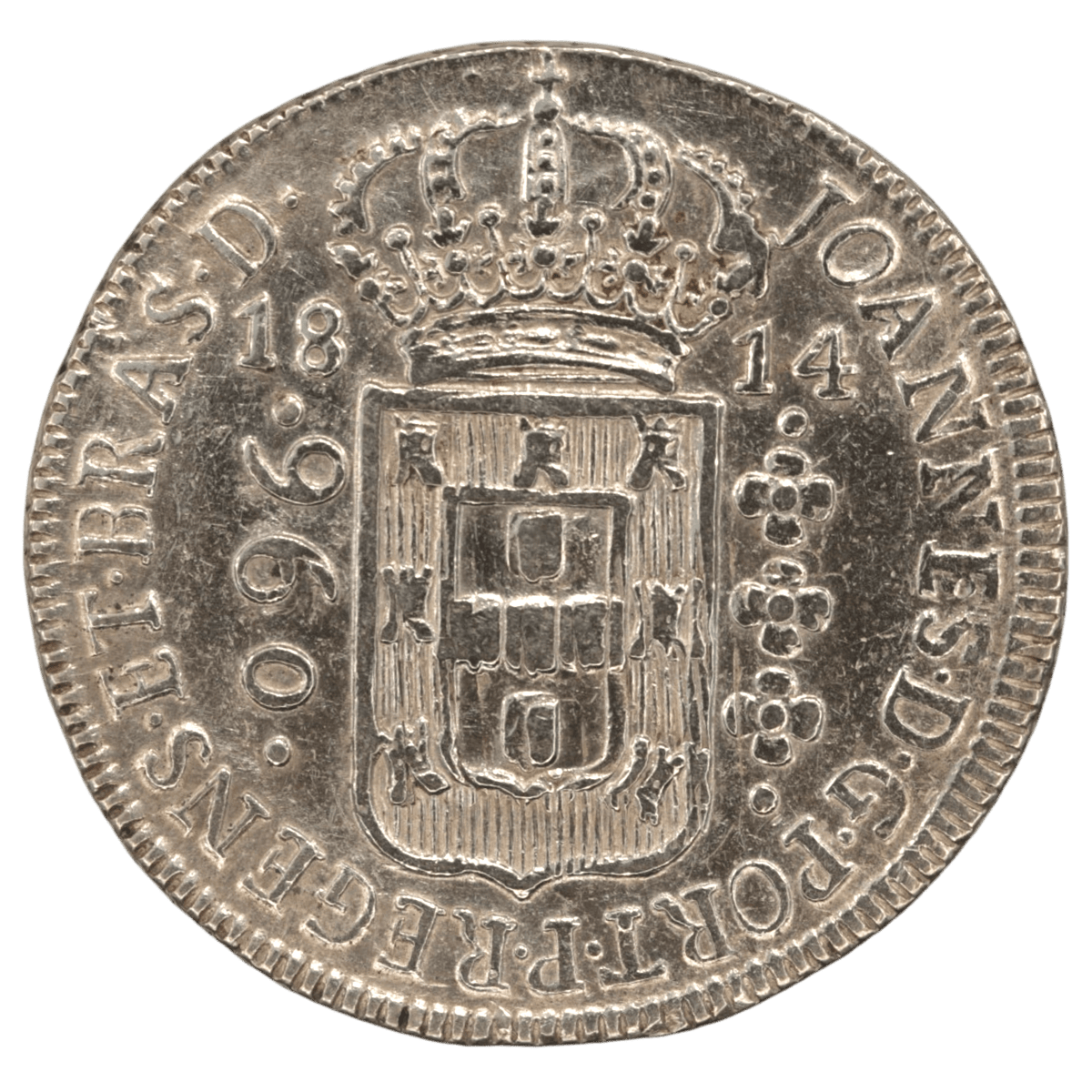 ブラジル 960レイス銀貨 1814年 - NJ BUYER'S MARKETPLACE