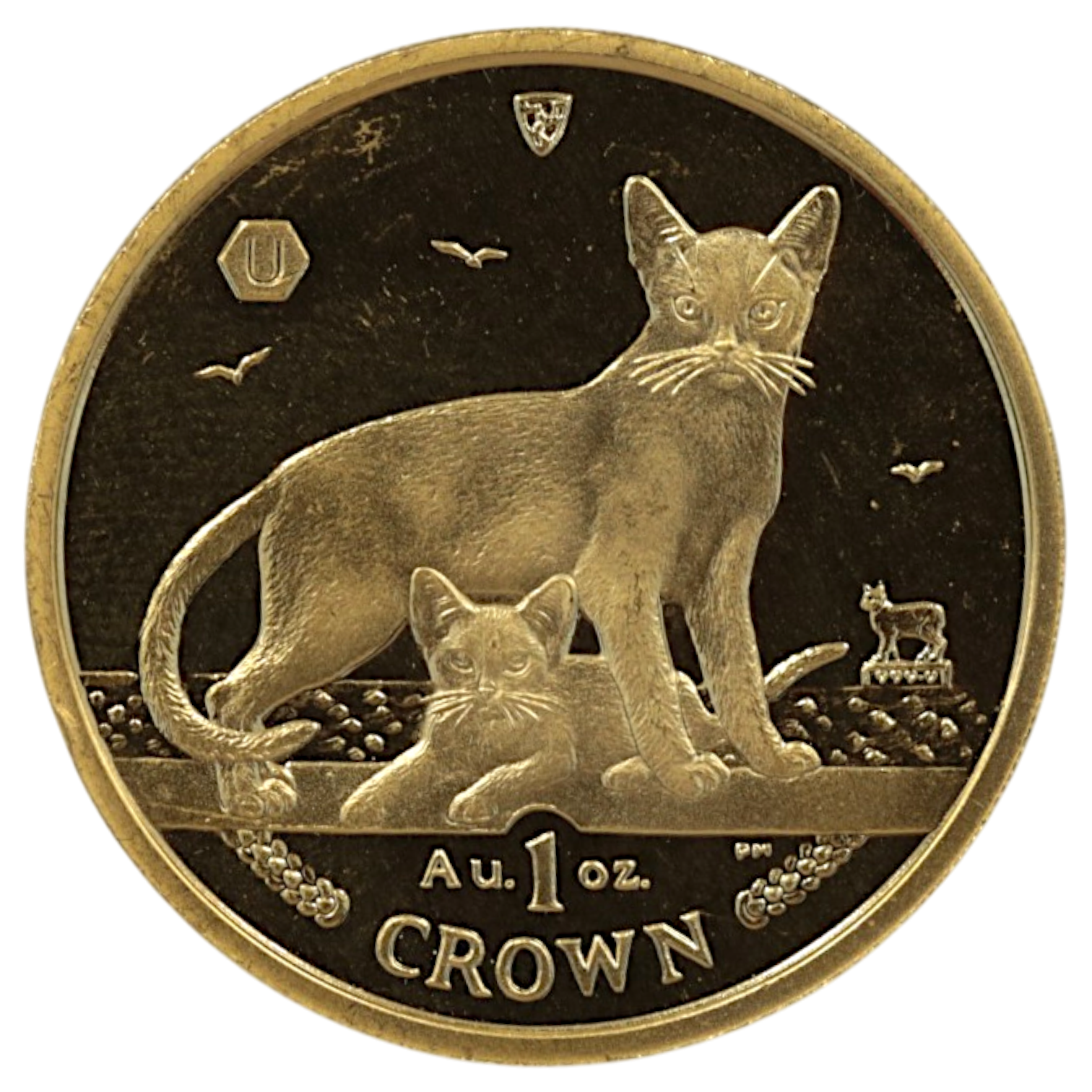 マン島 クラウン金貨 2010年 ポブジョイ鋳 アビシニアン