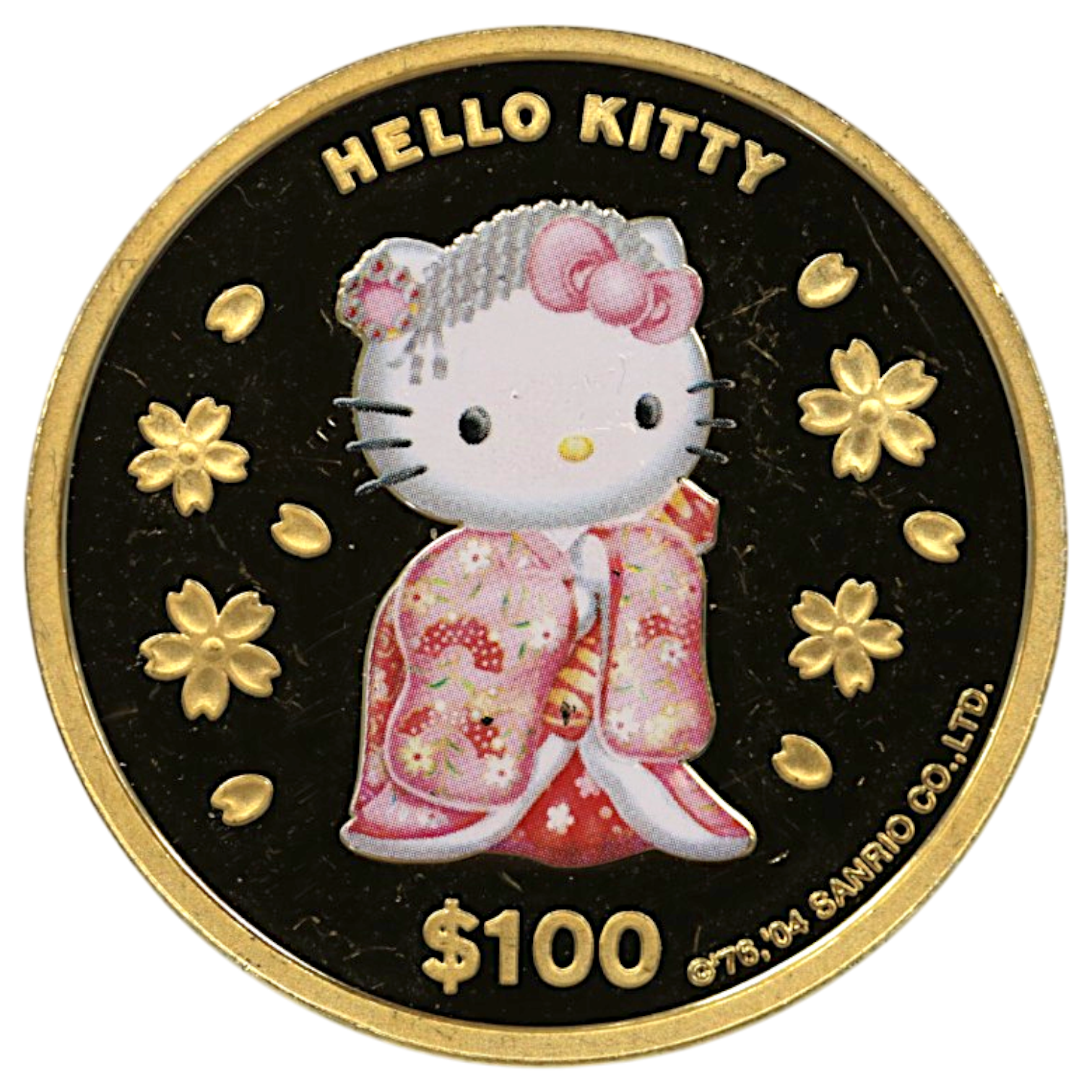 クック島 100ドル金貨 2004年 ハローキティ 歌舞伎