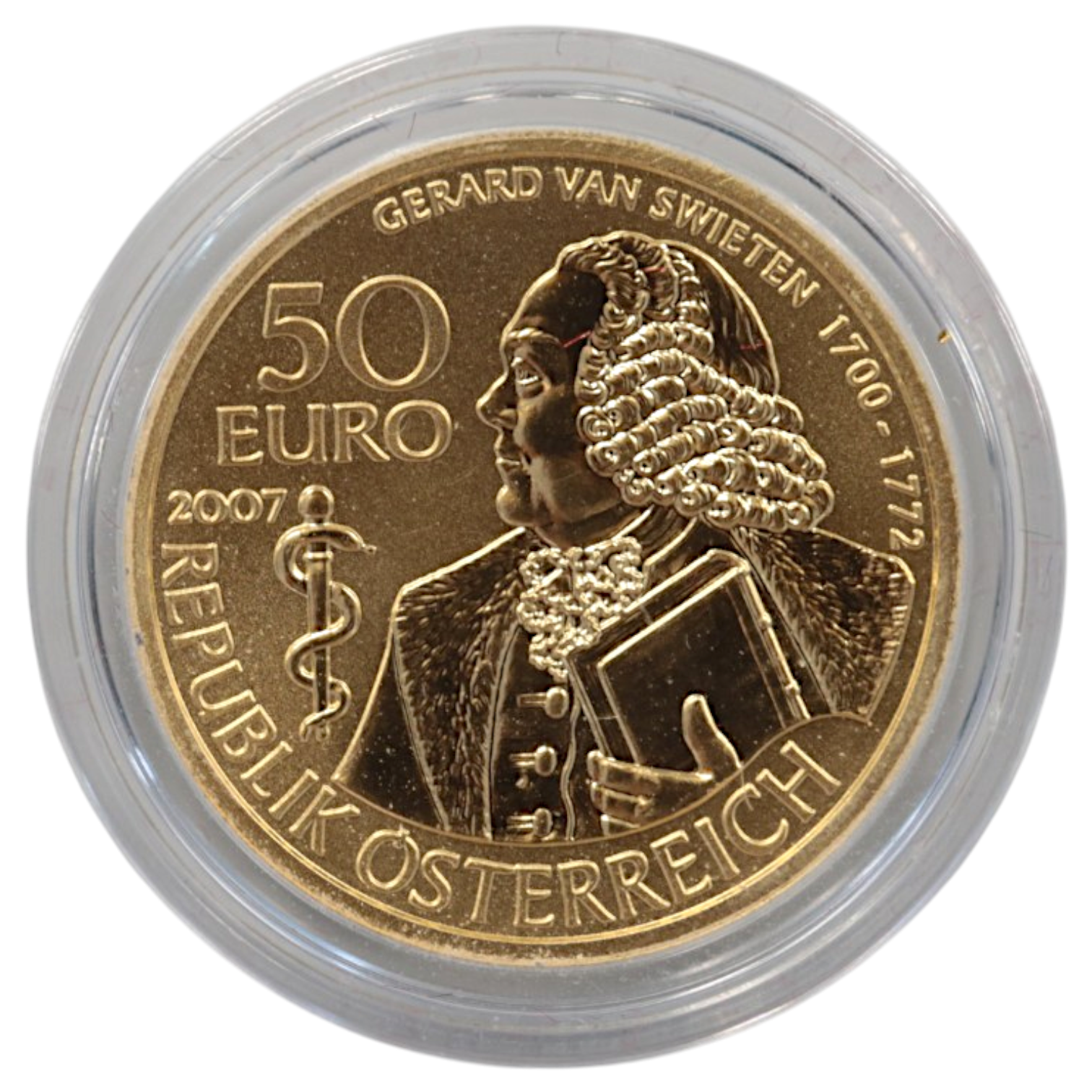 オーストリア 50ユーロ金貨 2007年 ヘラルト・ファン・スヴィーテン