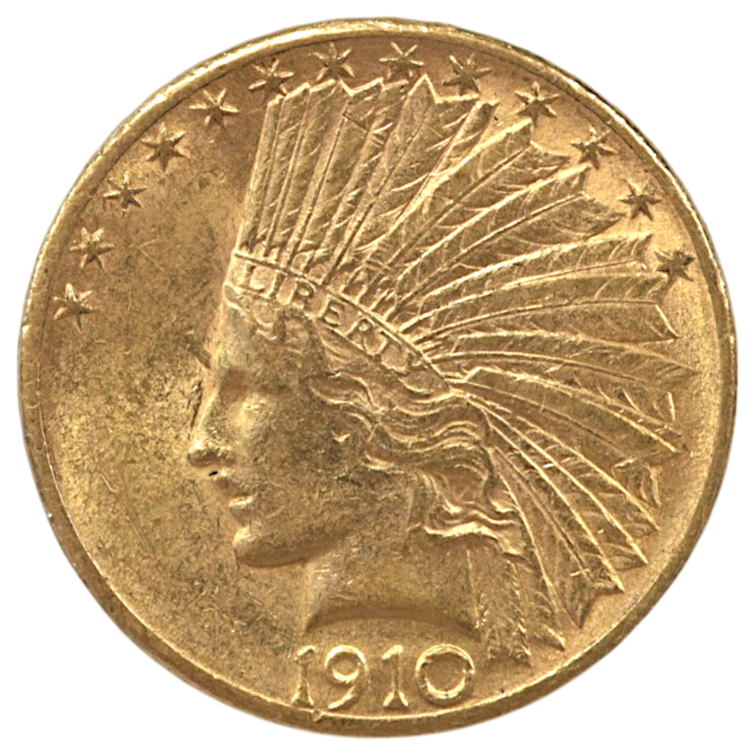 アメリカ 10ドル金貨 1910年 インディアンヘッド
