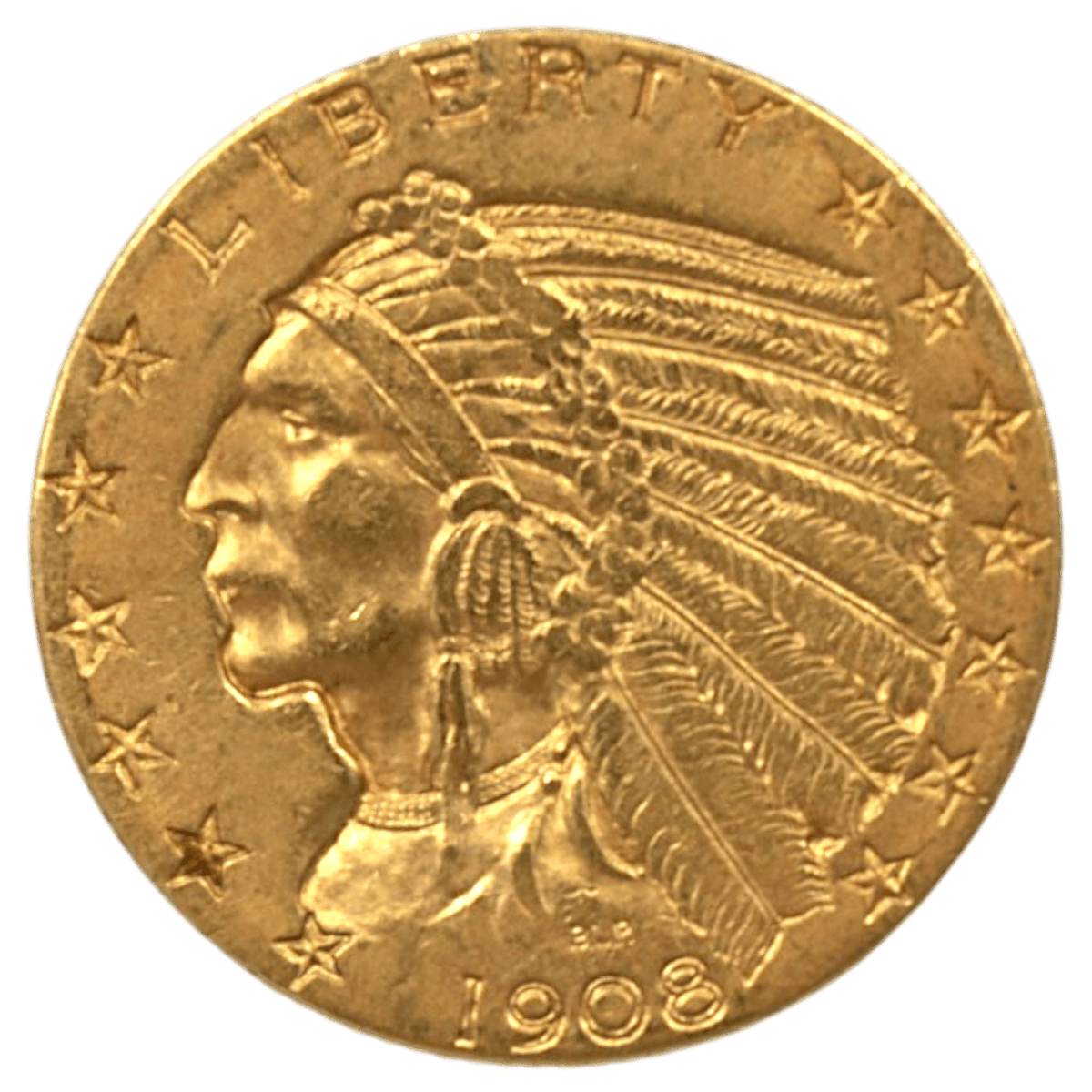 アメリカ 5ドル金貨 1908年 インディアンヘッド - NJ BUYER'S MARKETPLACE