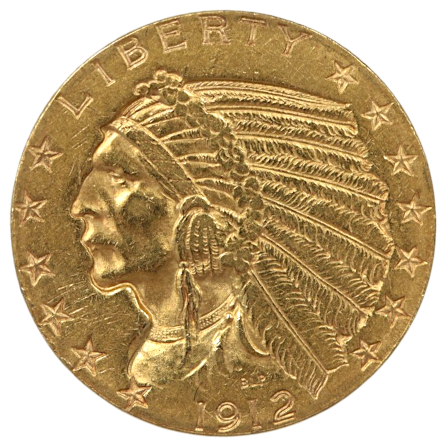 アメリカ 5ドル金貨 1912年 インディアンヘッド
