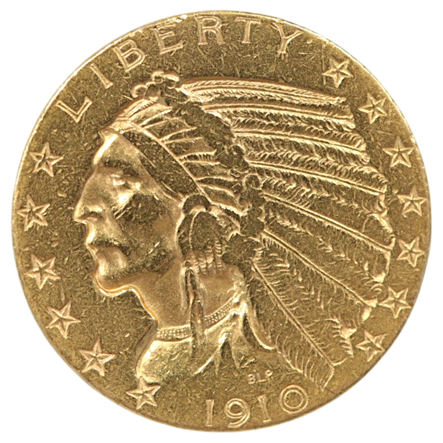 アメリカ 5ドル金貨 1910年 インディアンヘッド