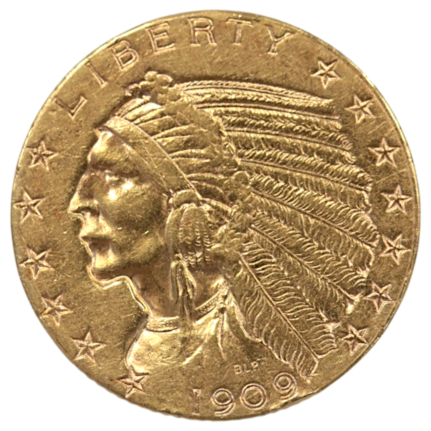 アメリカ 5ドル金貨 1909年 インディアンヘッド