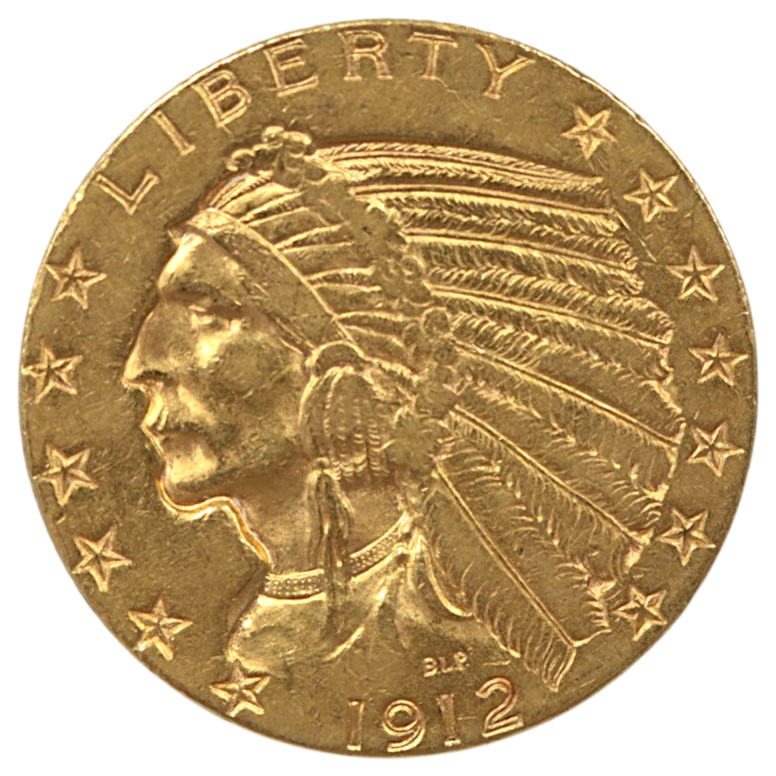 アメリカ 5ドル金貨 1912年 インディアンヘッド
