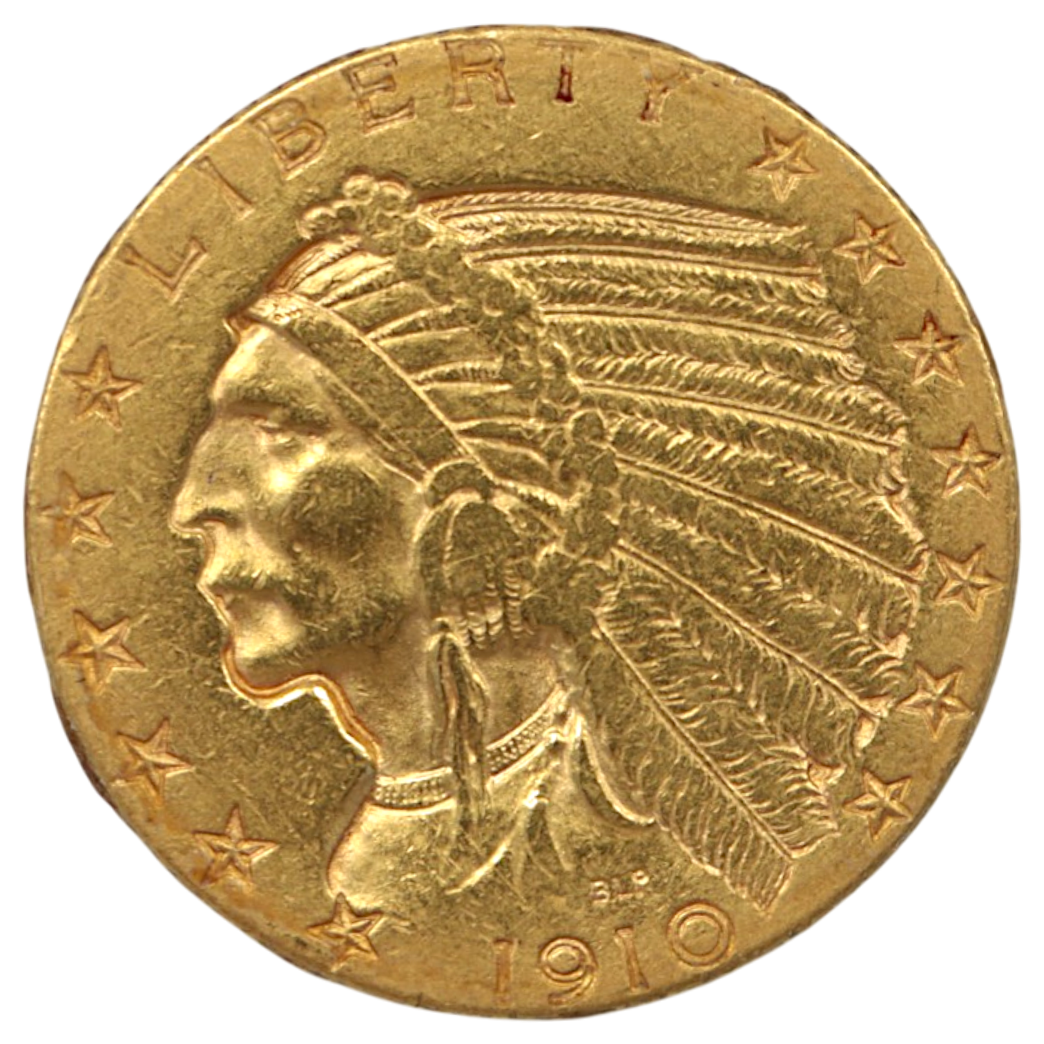アメリカ 5ドル金貨 1910年 インディアンヘッド
