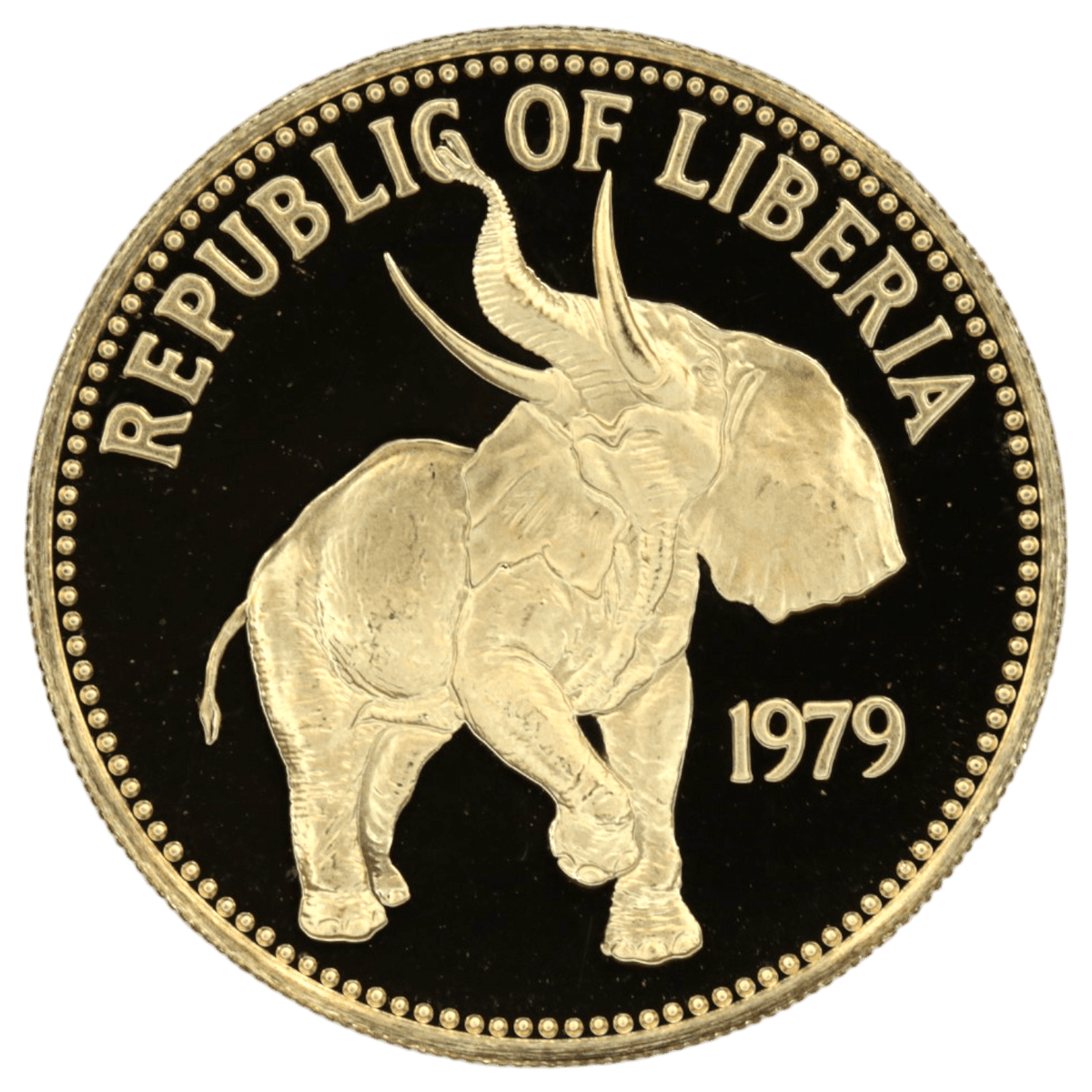 リベリア 100ドル金貨 1979年 象 - NJ BUYER'S MARKETPLACE
