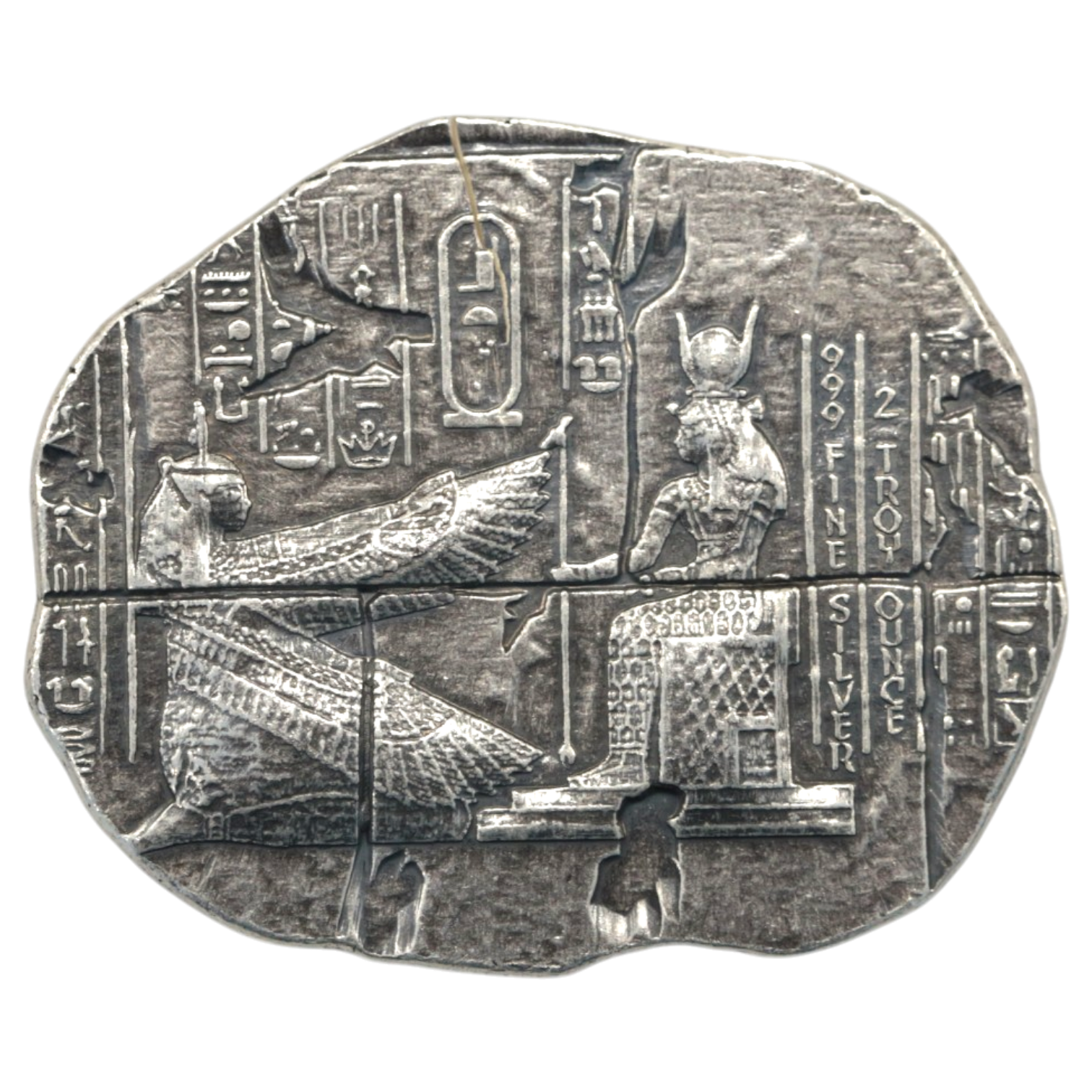 2 Troy Ounce .999 Fine Silver 古代エジプト ネフェルタリ イシス ネフティス