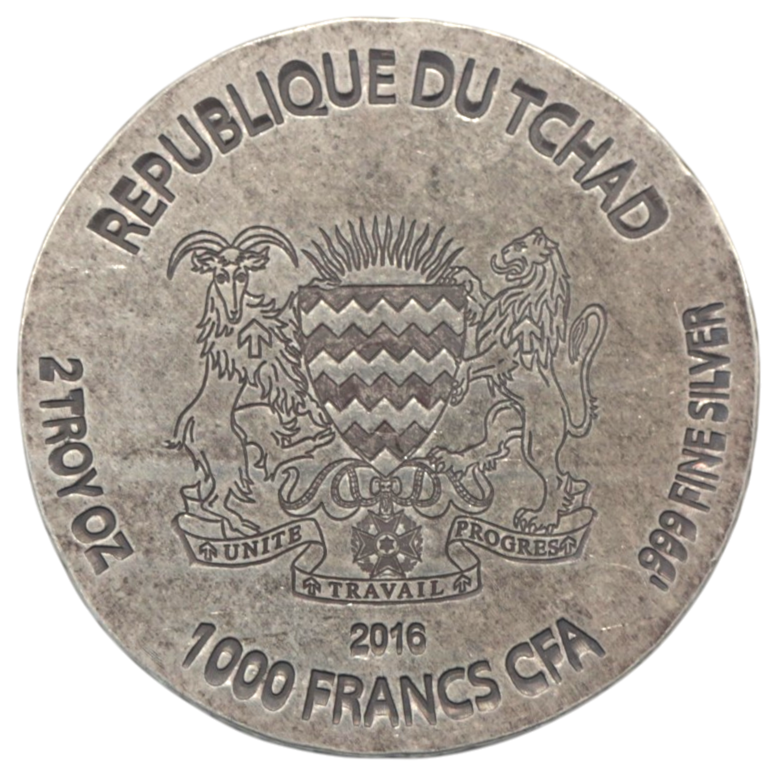 チャド 1000フラン銀貨 2016年 スコッツデール鋳 ホルス