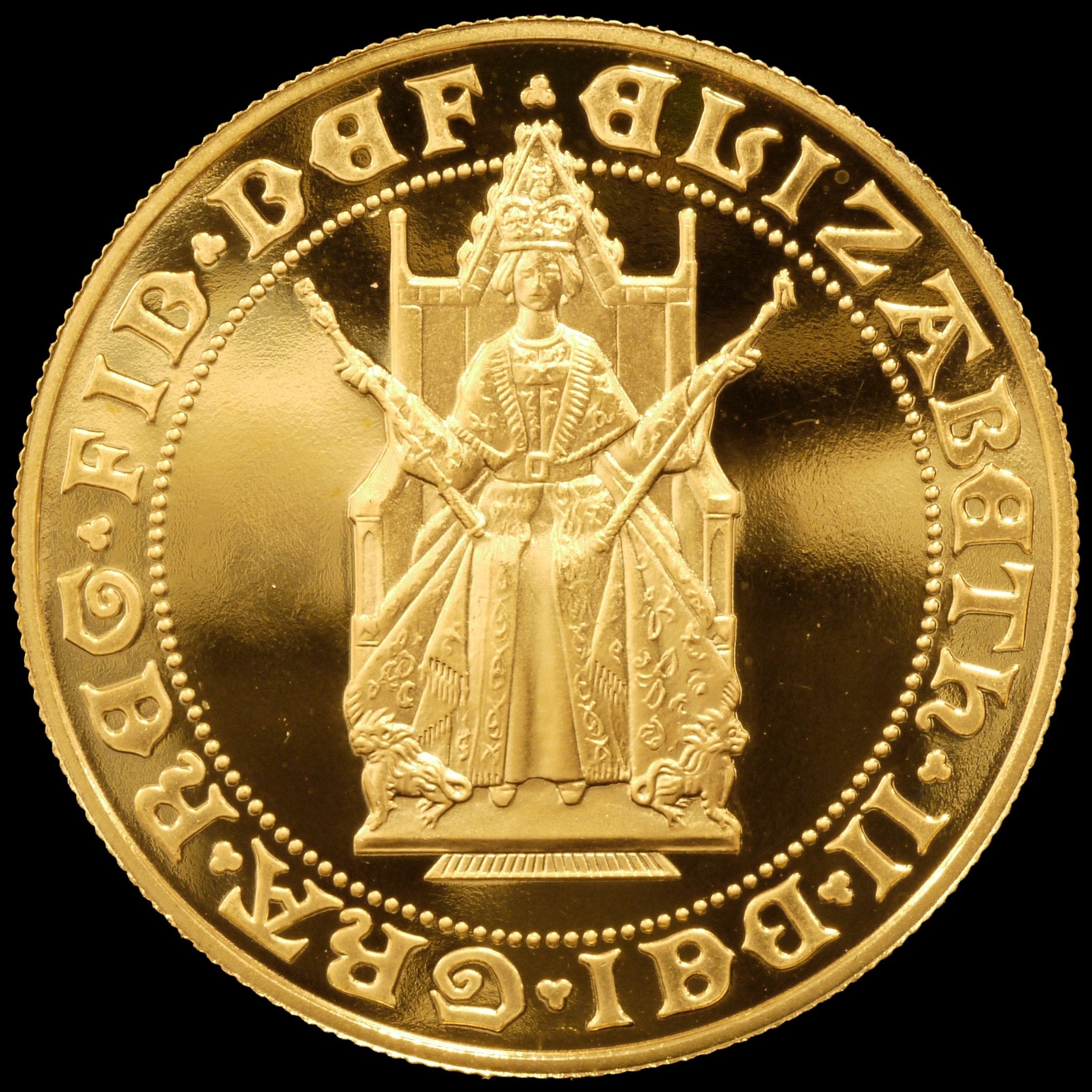 イギリス 5ポンド金貨 1989年 エリザベス2世 ソヴリン金貨発行500周年 - NJ BUYER'S MARKETPLACE