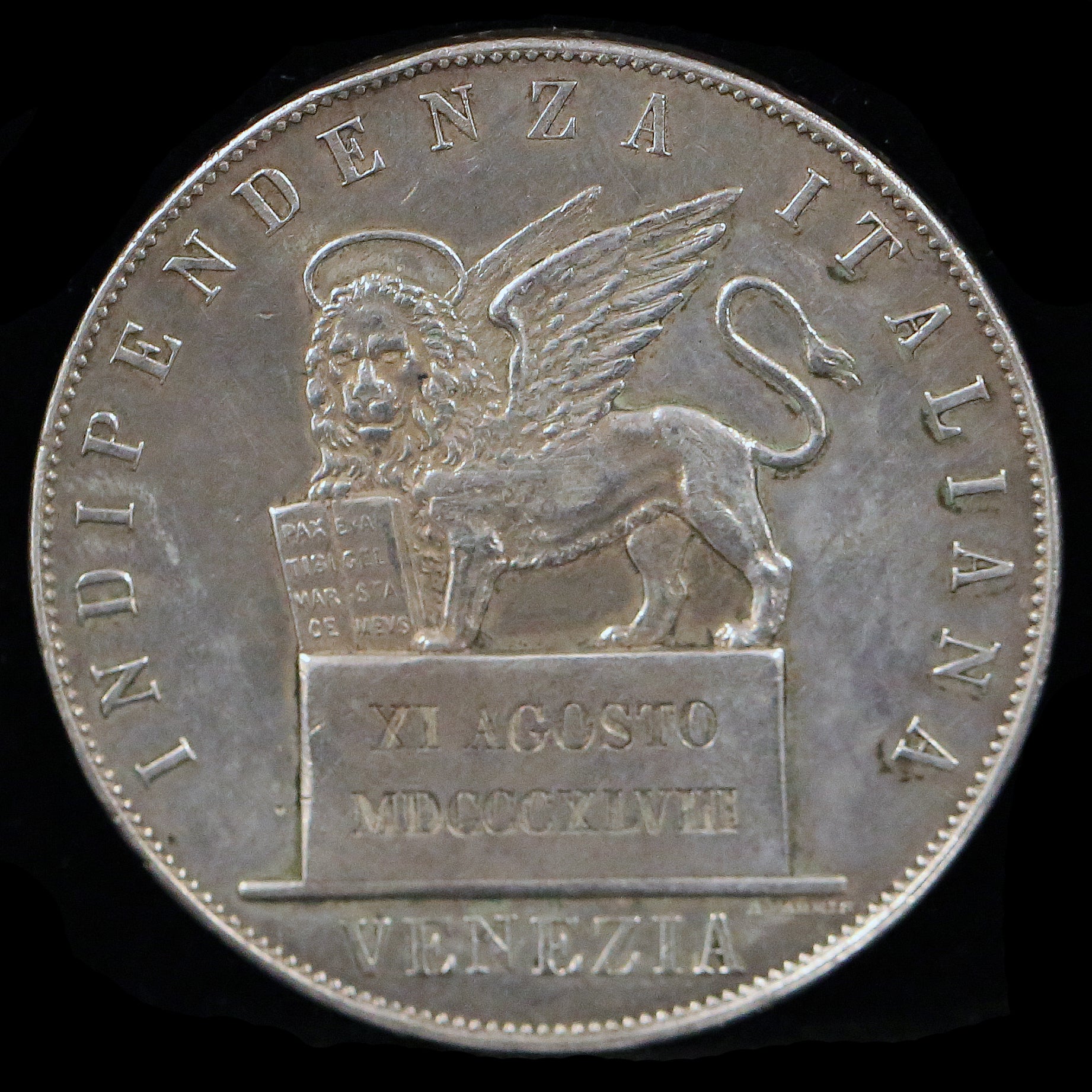 ヴェネツィア 5リレ銀貨 1848年 聖マルコの獅子 - NJ BUYER'S MARKETPLACE
