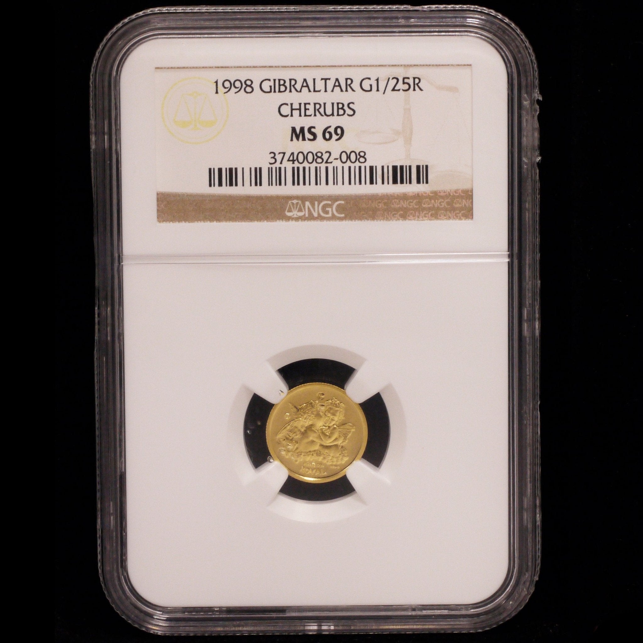 ジブラルタル 1/25ロイヤル金貨 1998年 天使 NGC MS69 最高鑑定品 - NJ BUYER'S MARKETPLACE