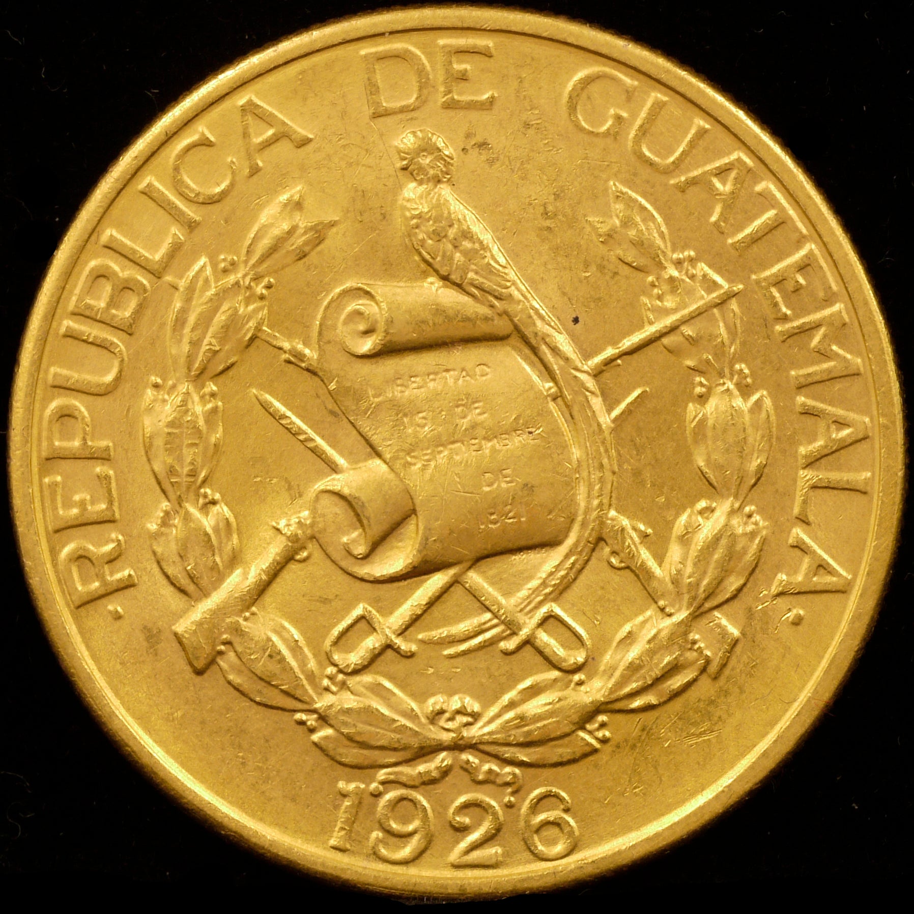 グアテマラ 20ケツァール金貨 1926年 ケツァール鳥 - NJ BUYER'S MARKETPLACE