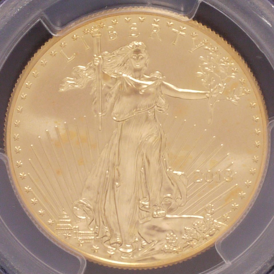 アメリカ 50ドル金貨 2013年 イーグル PCGS MS70 FIRST STRIKE 最高鑑定品 - NJ BUYER'S MARKETPLACE
