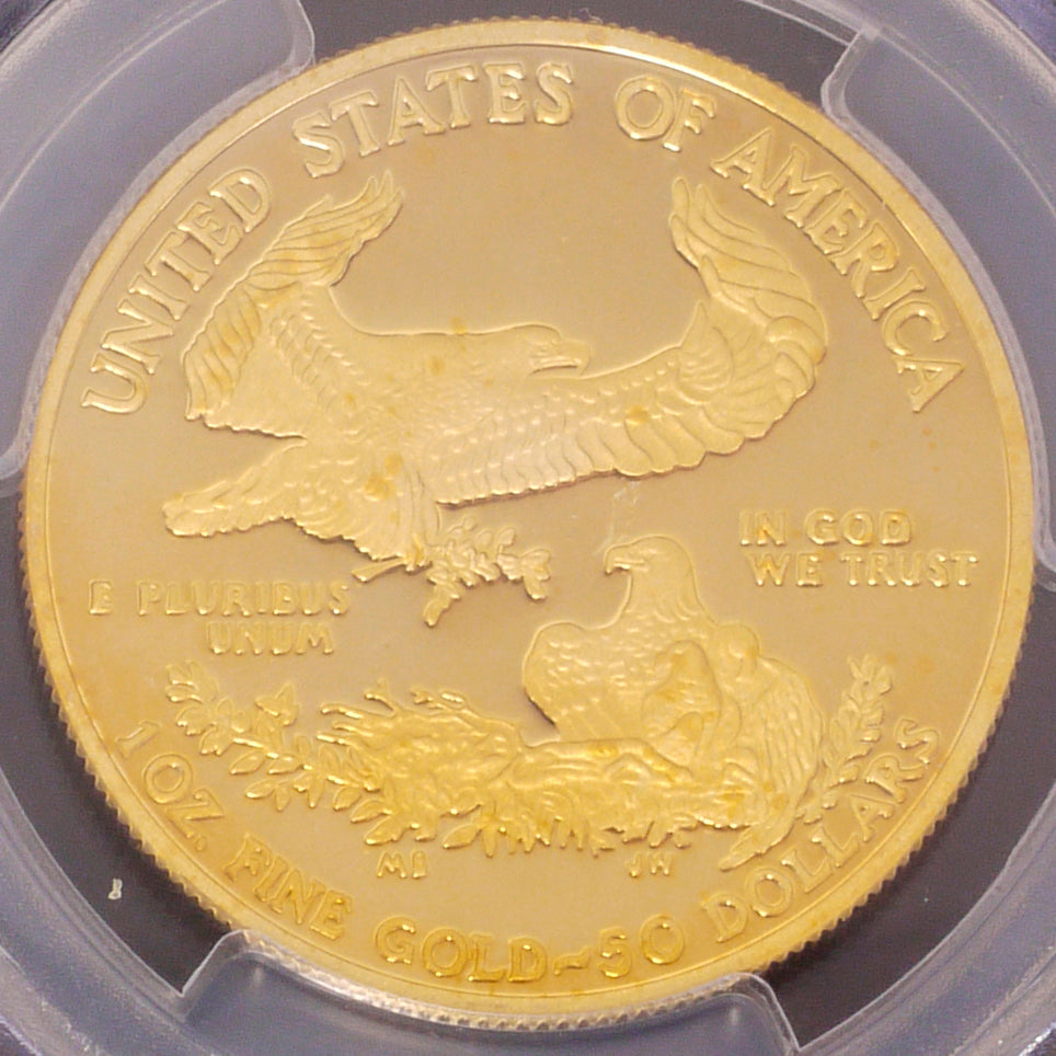 US 50 $ 50金幣2010 Eagle PCGS PR70深色客串是最高評估