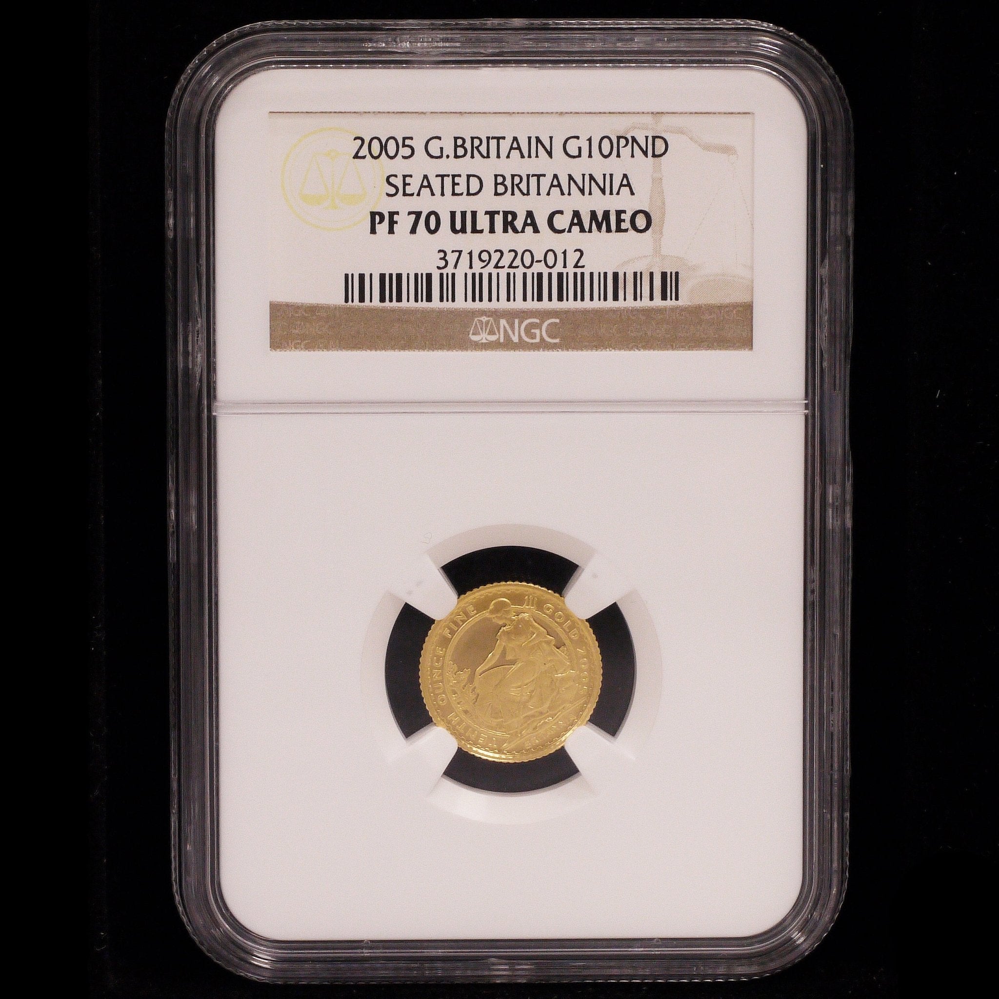 イギリス 10ポンド金貨 2005年 ブリタニア NGC PF70 ULTRA CAMEO - NJ BUYER'S MARKETPLACE