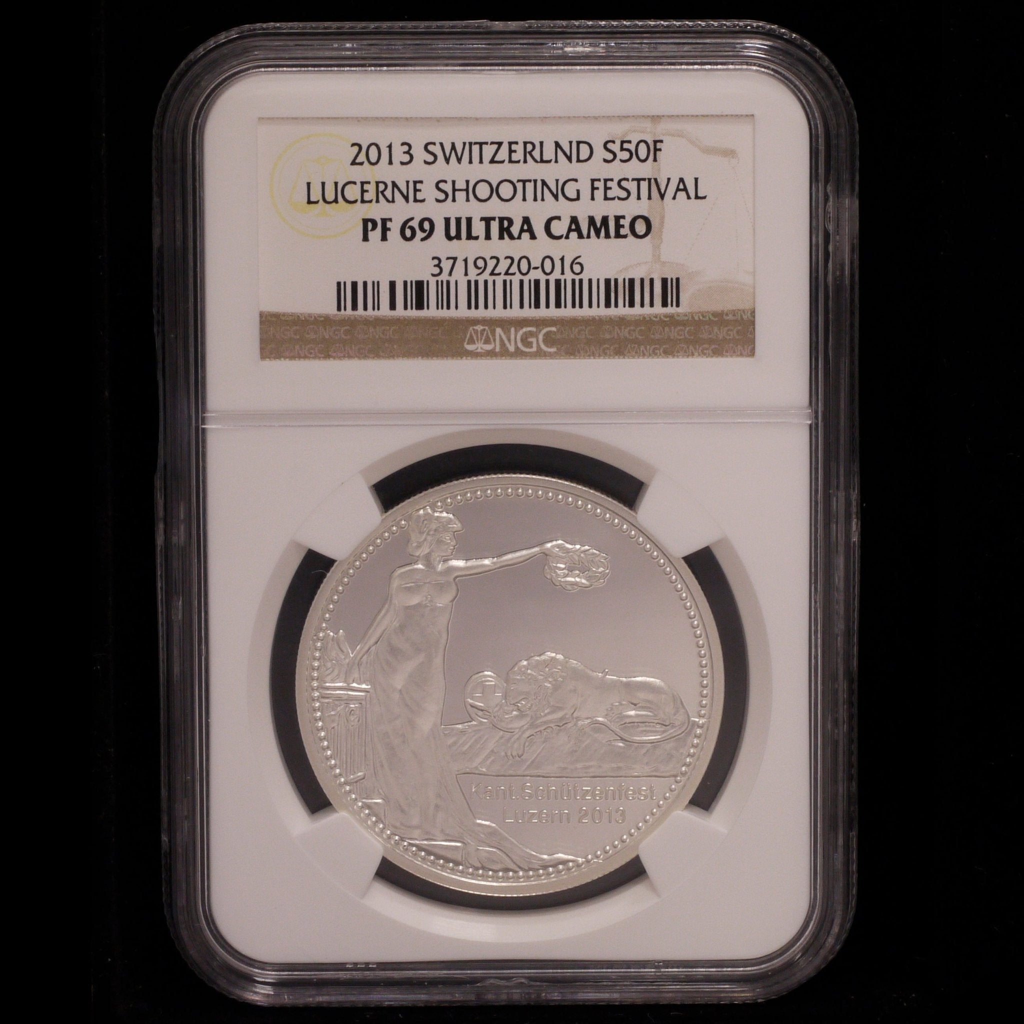 スイス 50フラン銀貨 2013年 射撃祭 NGC PF69 ULTRA CAMEO - NJ BUYER'S MARKETPLACE