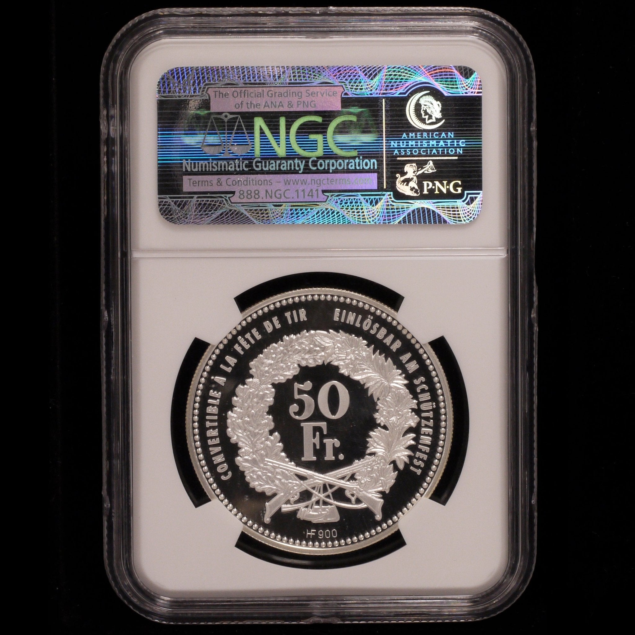 スイス 50フラン銀貨 2013年 射撃祭 NGC PF69 ULTRA CAMEO - NJ BUYER'S MARKETPLACE