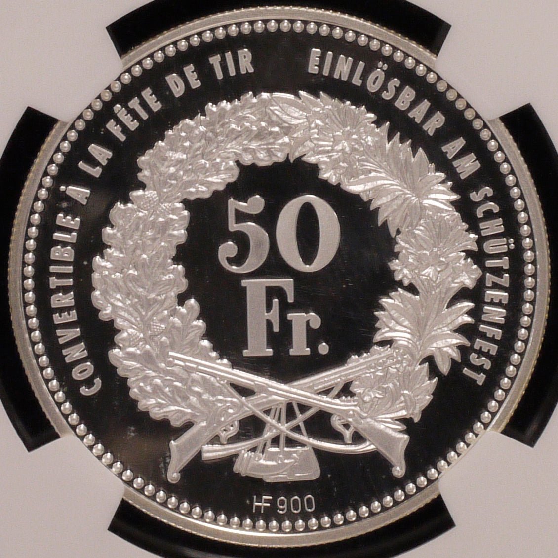 スイス 50フラン銀貨 2013年 射撃祭 NGC PF69 ULTRA CAMEO - NJ BUYER'S MARKETPLACE