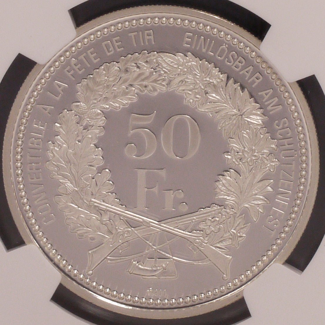 スイス 50フラン銀貨 2008年 射撃祭 NGC PF69 ULTRA CAMEO - NJ BUYER'S MARKETPLACE