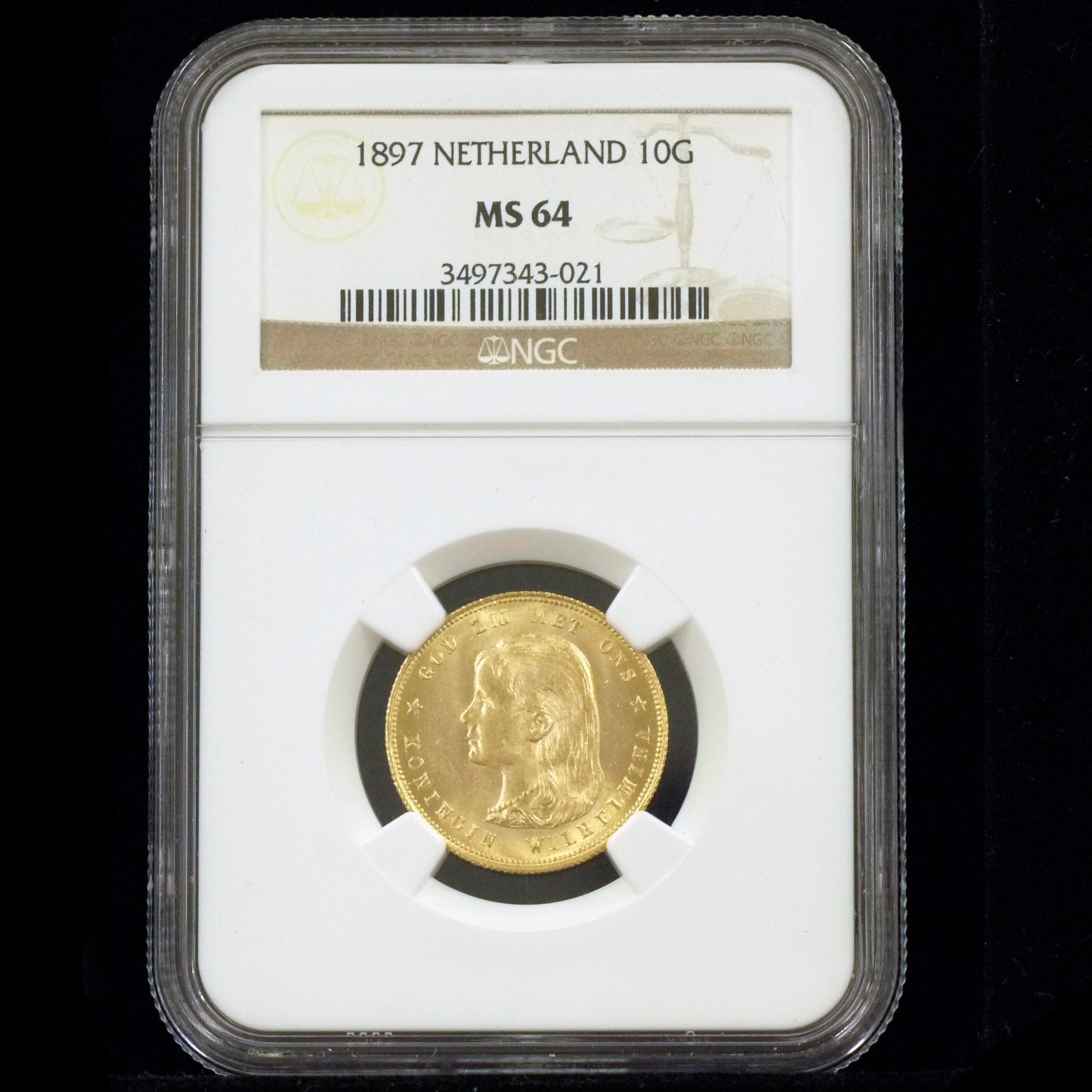 オランダ 10グルデン金貨 1897年 ウィルヘルミナ - NJ BUYER'S MARKETPLACE