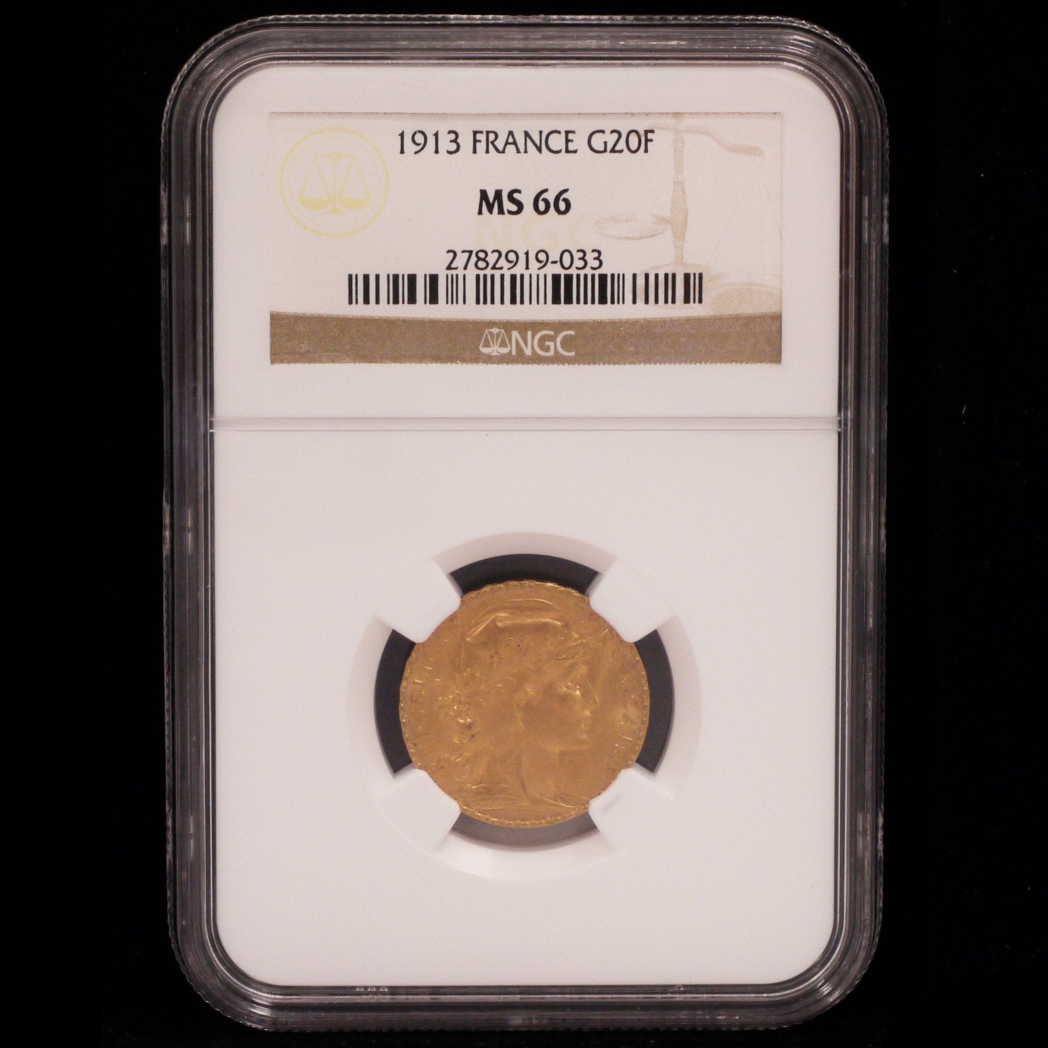 スイス 20フラン金貨 1913年 NGC MS66 - NJ BUYER'S MARKETPLACE