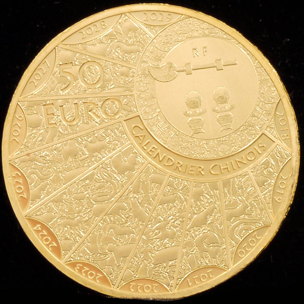 フランス 50ユーロ金貨 2019年 干支 猪 - NJ BUYER'S MARKETPLACE