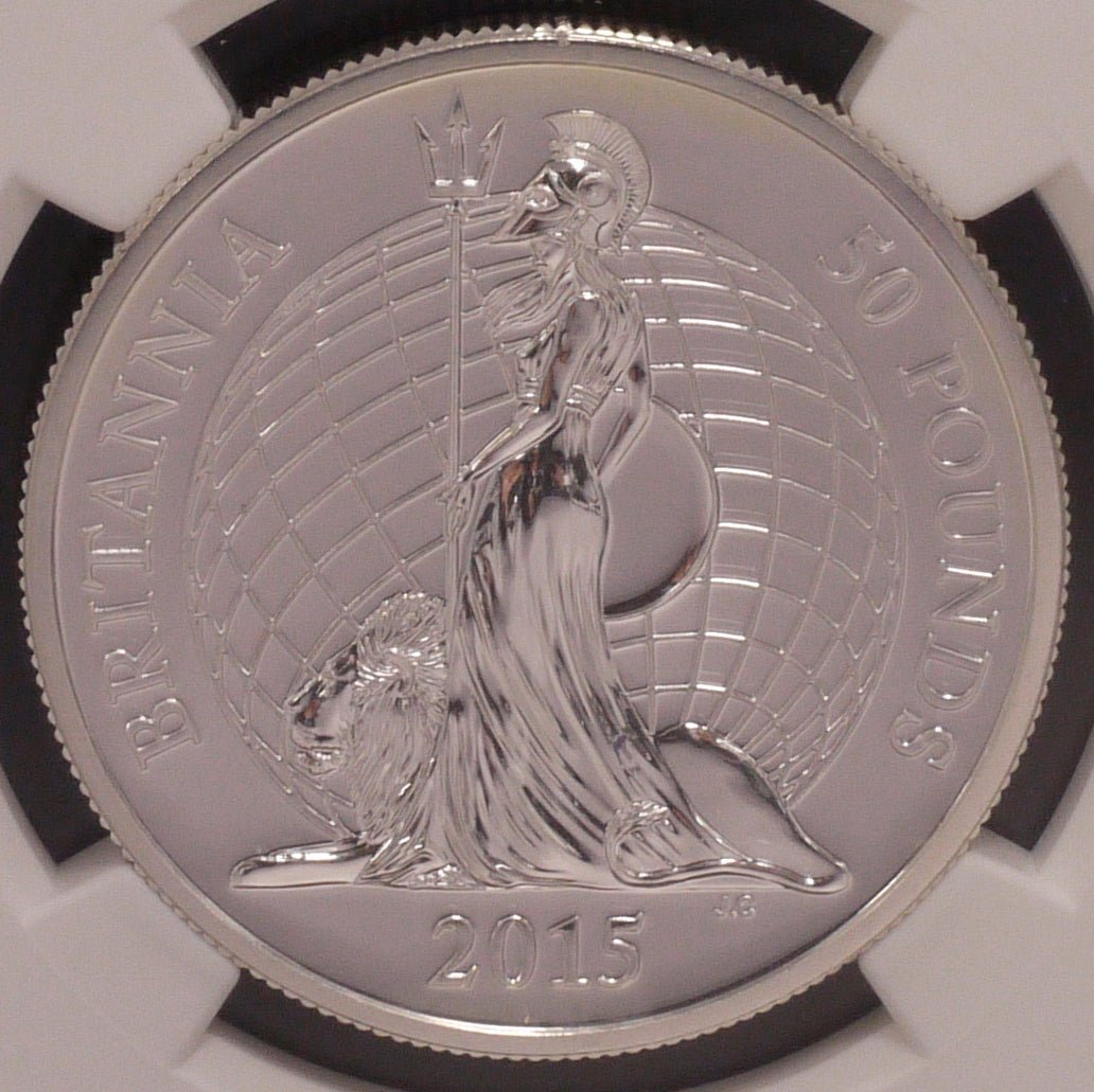 イギリス 50ドル銀貨 2015年 ブリタニア NGC MS67 DEEP PROOF LIKE - NJ BUYER'S MARKETPLACE