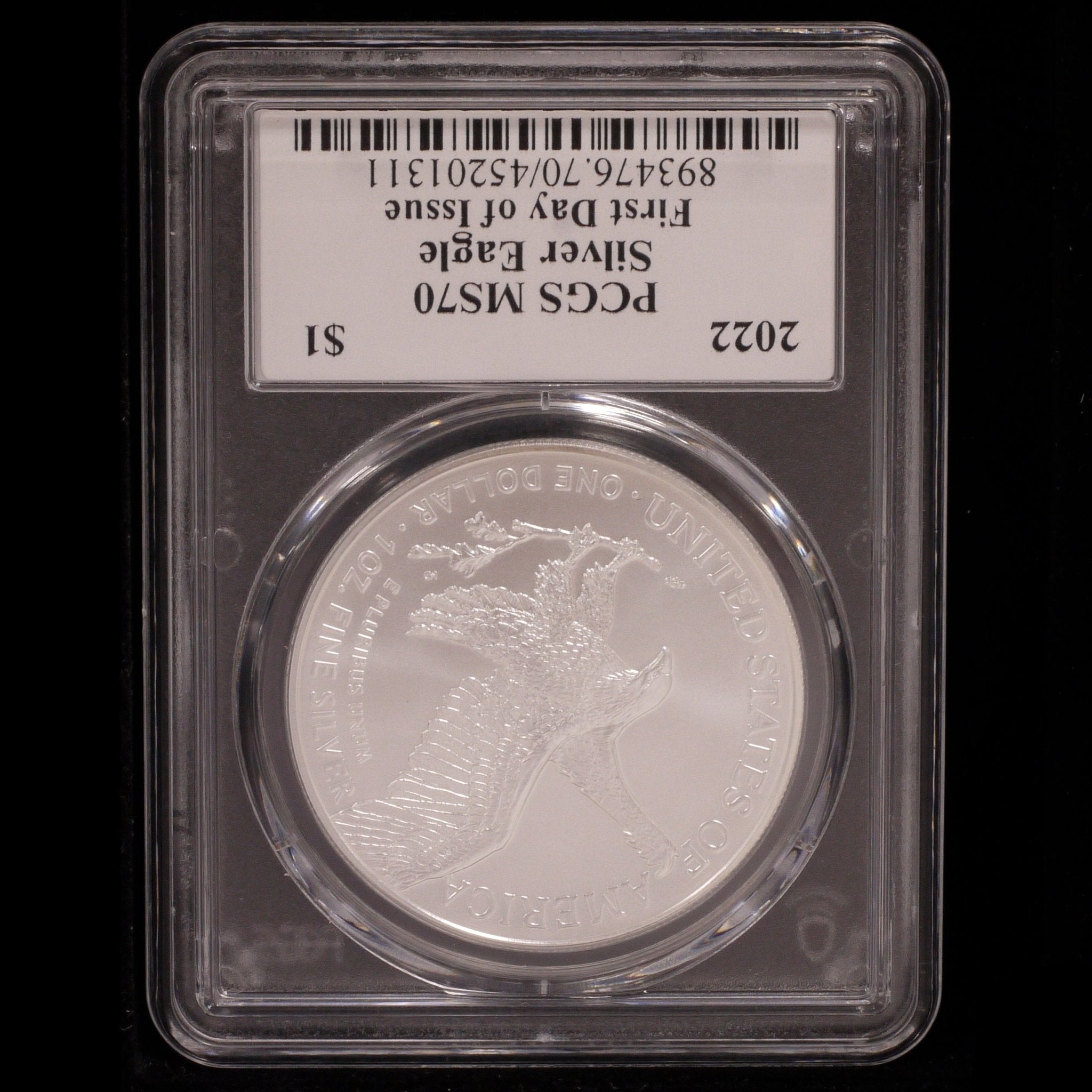 アメリカ 1ドル銀貨 2022年 ウォーキング・リバティ PCGS MS70 FIRST DAY ISSUE - NJ BUYER'S MARKETPLACE