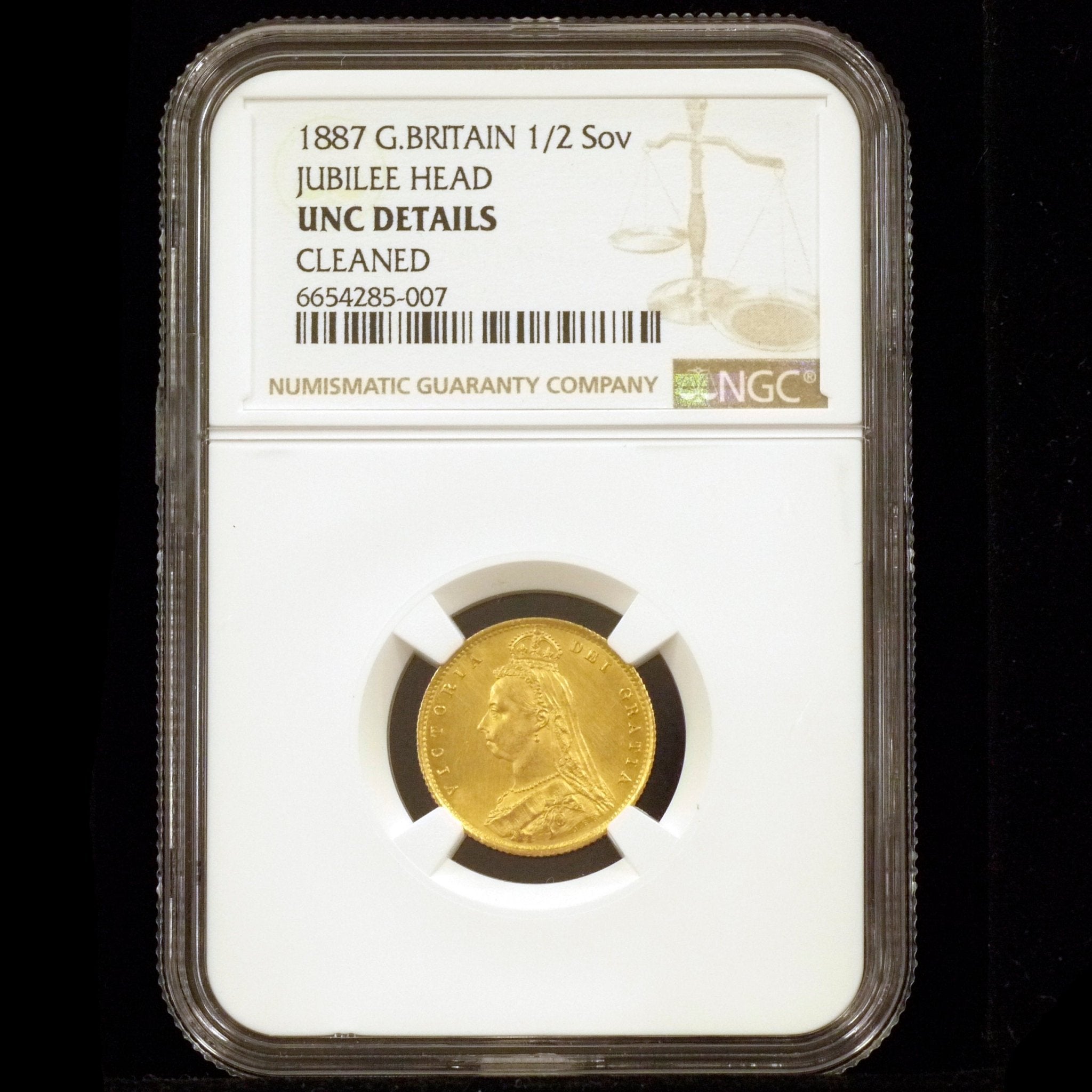 イギリス 1/2ソヴリン金貨 1887年 ヴィクトリア - NJ BUYER'S MARKETPLACE