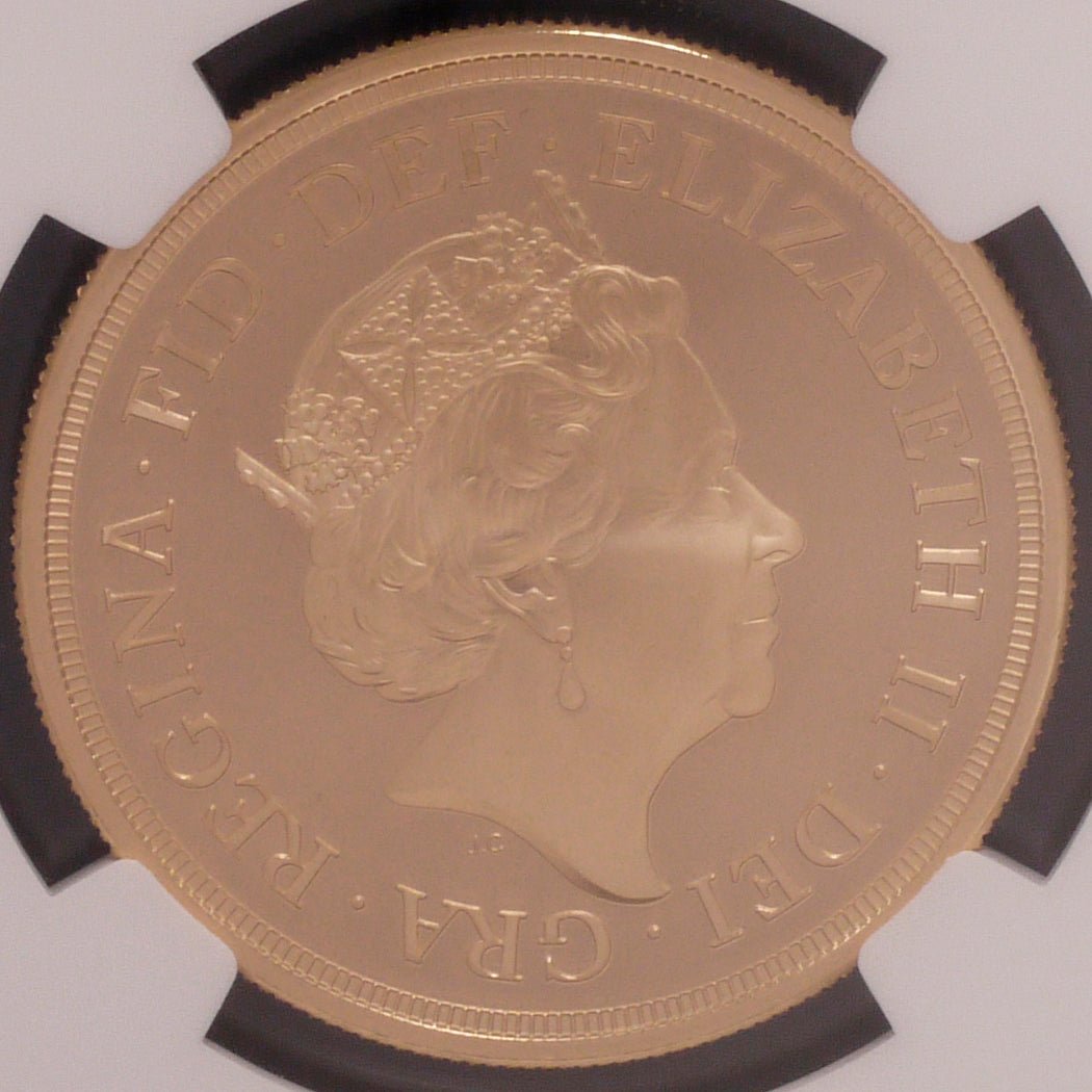 イギリス 5ポンド金貨 2021年 エリザベス2世 NGC PF70 ULTRA CAMEO 最高鑑定品 - NJ BUYER'S MARKETPLACE