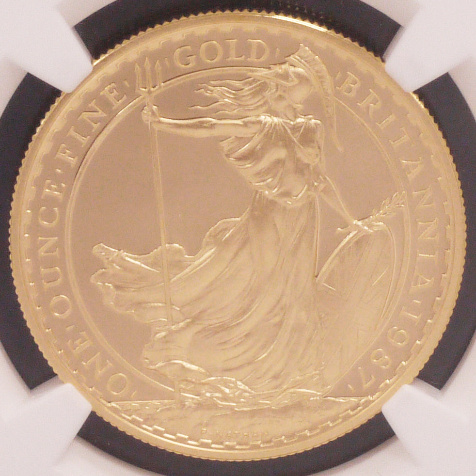 UK 100 Pound Gold Coins 1987 Britannia NGC PF69 Ultra Cameo