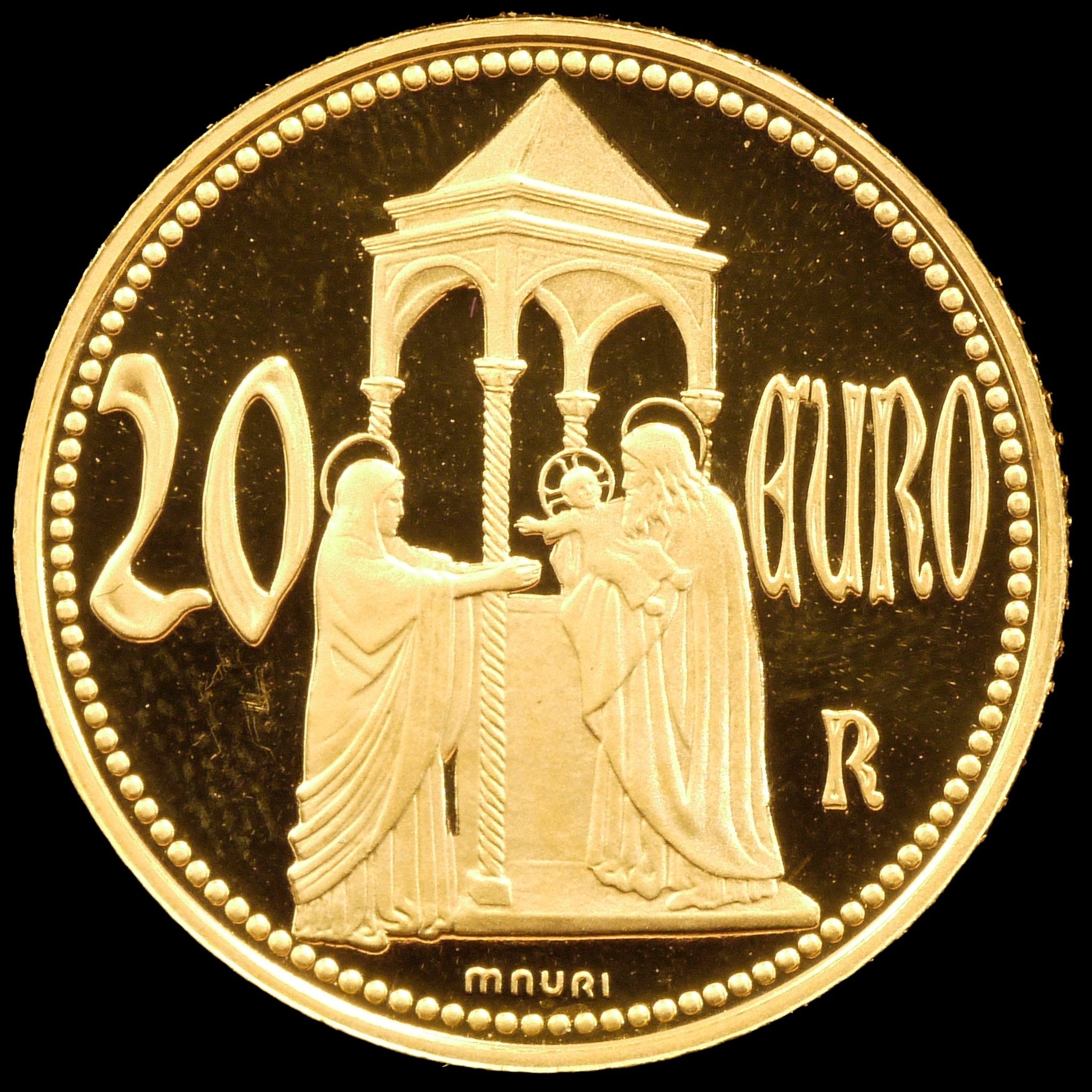 サンマリノ 20ユーロ金貨 2003年 スクロヴェーニ礼拝堂700周年 - NJ BUYER'S MARKETPLACE