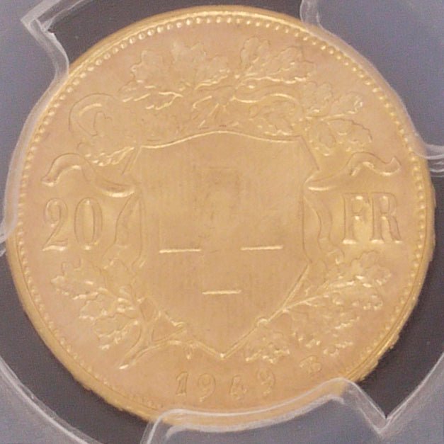 スイス 20フラン金貨 1949年 PCGS MS65+ - NJ BUYER'S MARKETPLACE