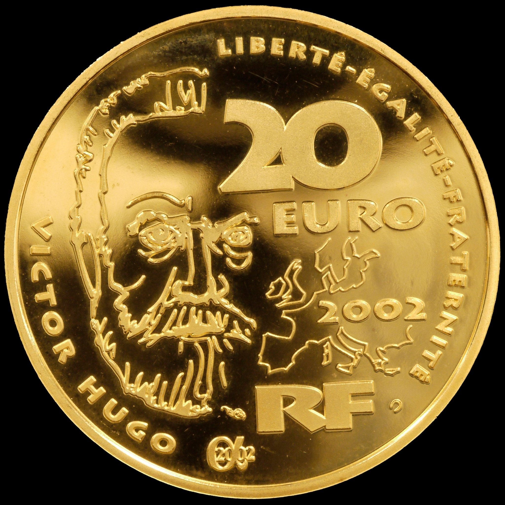 フランス 20ユーロ金貨 2002年 レ・ミゼラブル 少年ガヴローシュ - NJ BUYER'S MARKETPLACE